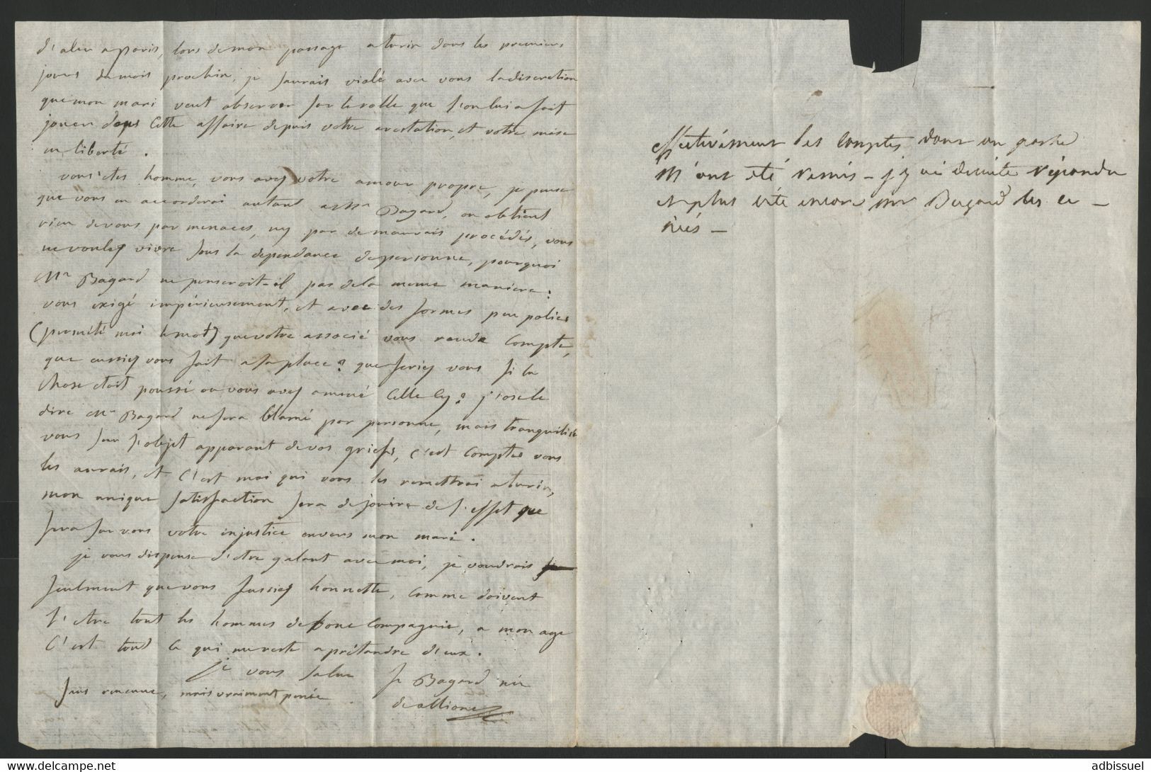 MANTOVA En Rouge Sur Lettre Datée D'OSTIGLIA En 1819 Pour TURIN. TB (voir Description) - 1. ...-1850 Prephilately