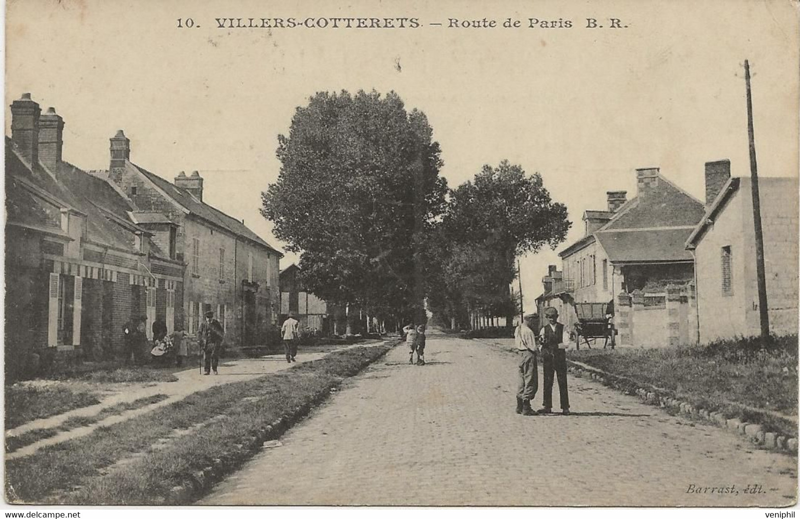 VILLERS - COTTERETS - AISNE - ROUTE DE PARIS - ANNEE 1907 - Villers Cotterets