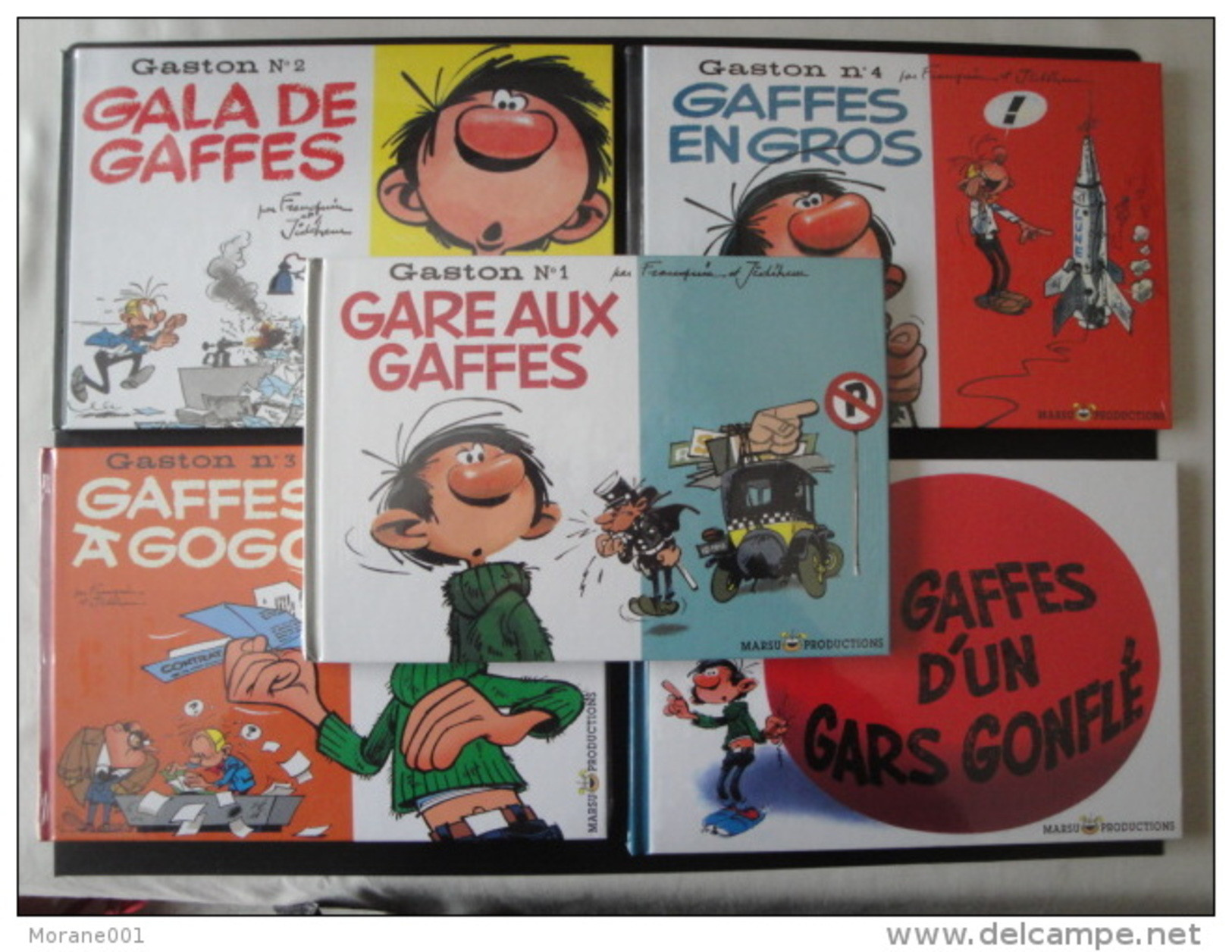 Gaston Lagaffe 1,2,3,4,5, Les 5 Albums à L'italienne Marsu Productions  2006 Etat : Neufs Sous Cello  Franquin - Gaston