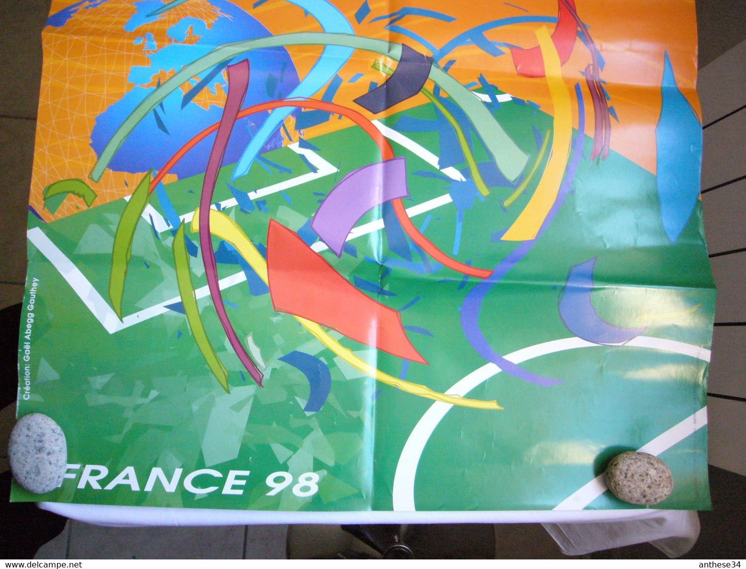 Affiche Coupe Du Monde Football France 1998 à Saint Etienne 60 X 80 Cm - Posters