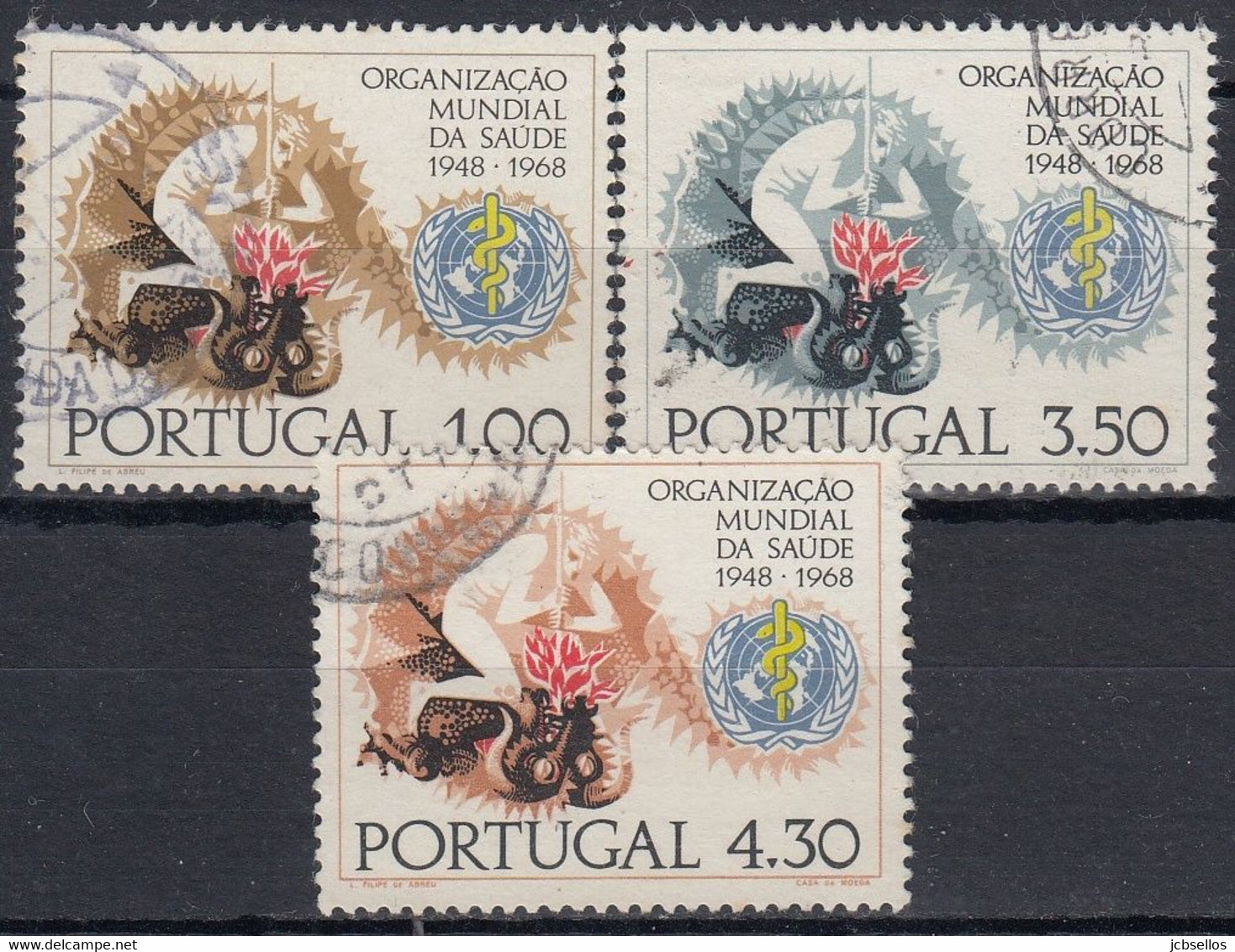 PORTUGAL 1968 Nº 1038/40 USADO - Usado