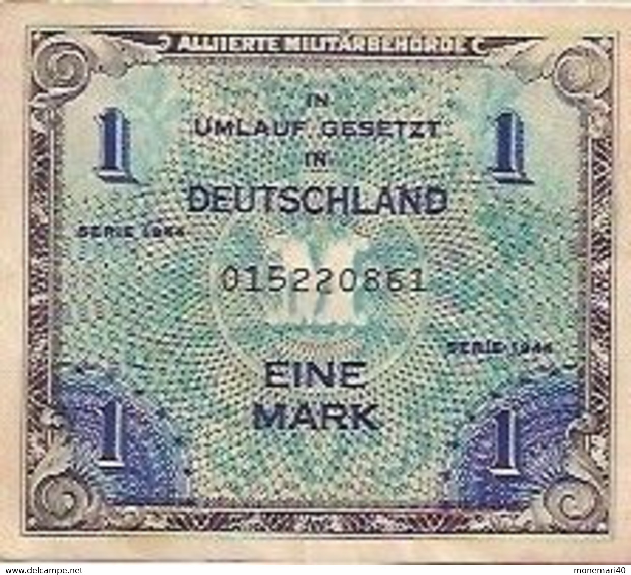 ALLEMAGNE 1 MARK - SERIE 1944 (861) ALLIIERTE MILITÄRBEHÖRDE (1) - 1 Mark