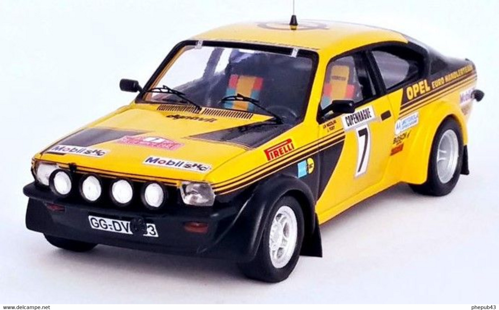 Opel Kadett GT/E - Jean-Pièrre Nicolas/Jean Todt - Rally Monte Carlo 1977 #7 - Troféu - Trofeu