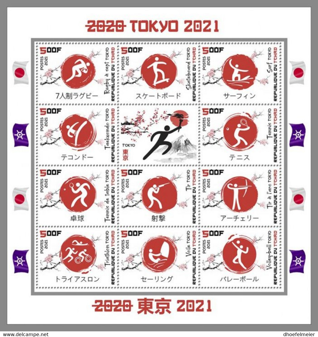 CHAD 2021 MNH Tokyo Summer Games 2021 Olympische Sommerspiele M/S No.3 - OFFICIAL ISSUE - DHQ2214 - Sommer 2020: Tokio