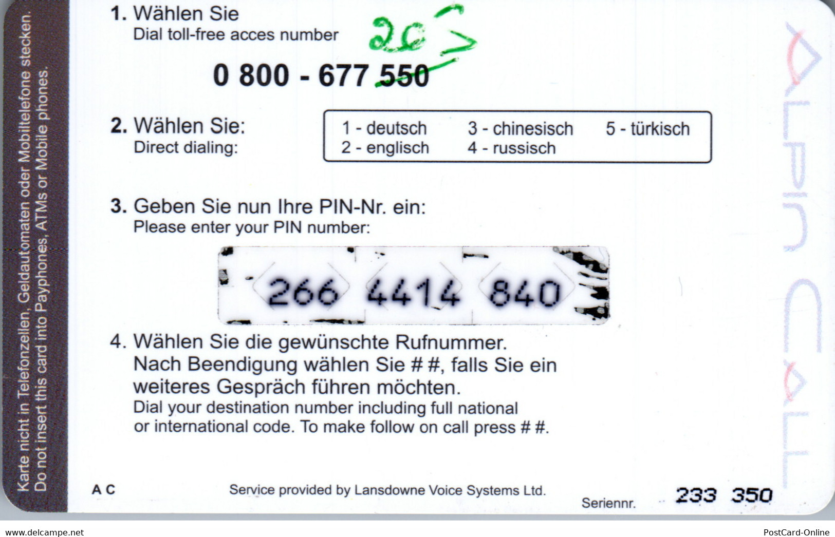 31939 - Österreich - Alpin Call , Prepaid - Oesterreich