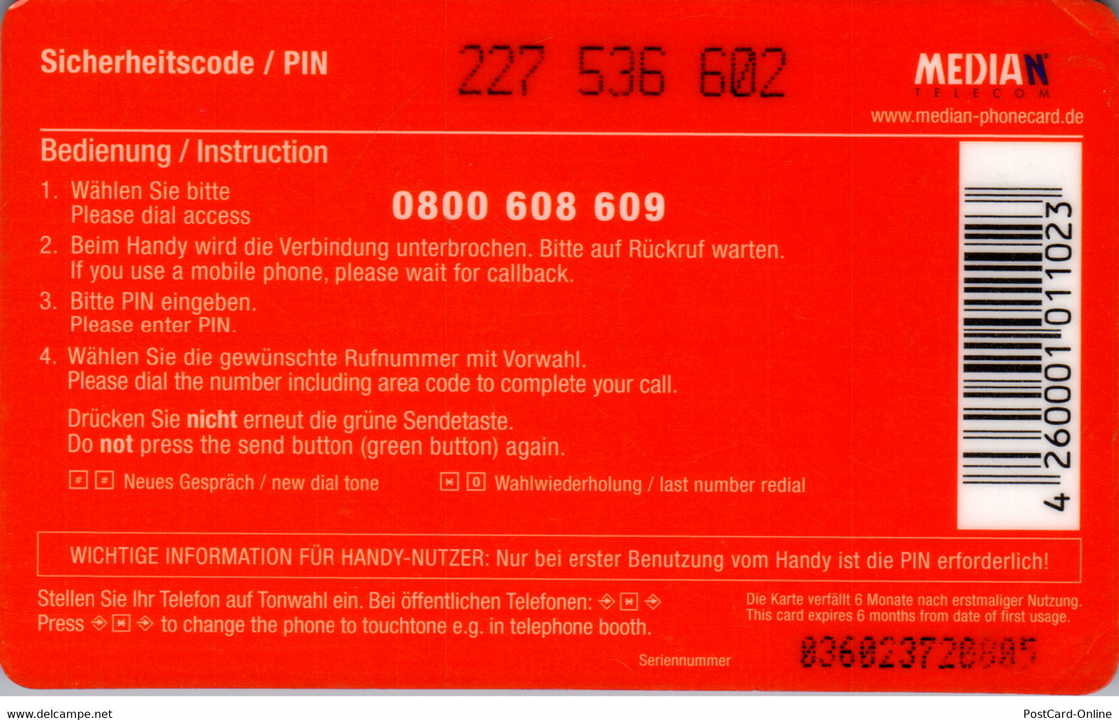 31944 - Österreich - Median , Servus , Prepaid - Oesterreich