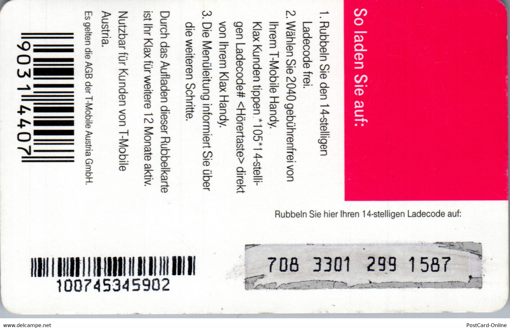 31949 - Österreich - T-Mobile , Prepaid - Oesterreich