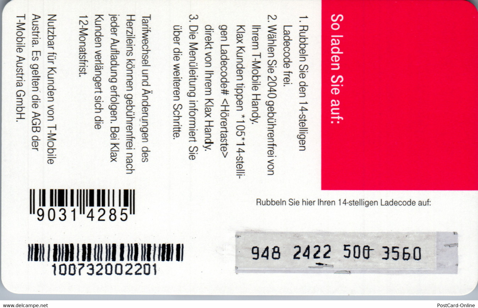 31950 - Österreich - T-Mobile , Prepaid - Oesterreich