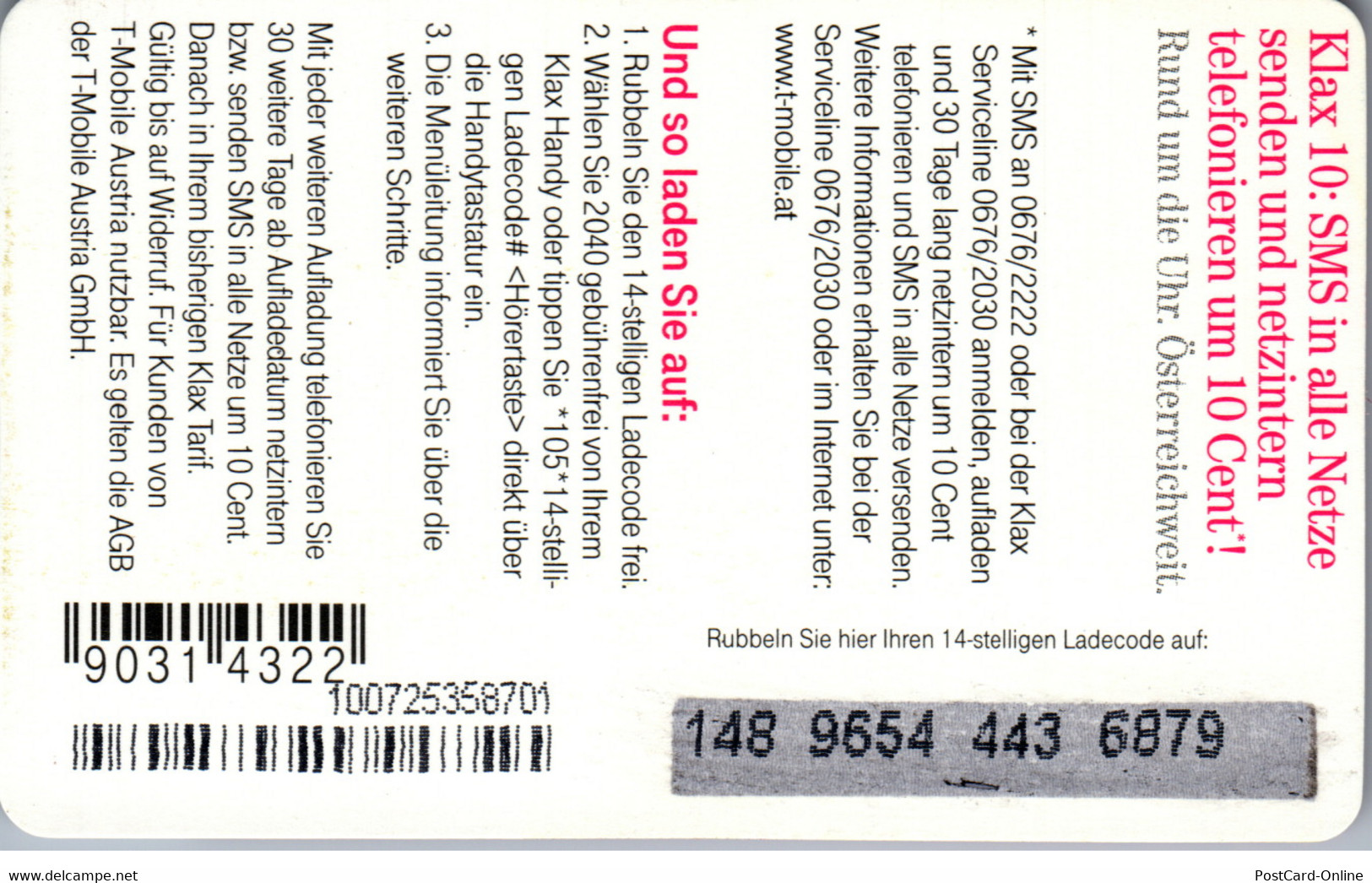 31951 - Österreich - T-Mobile , Prepaid - Oesterreich