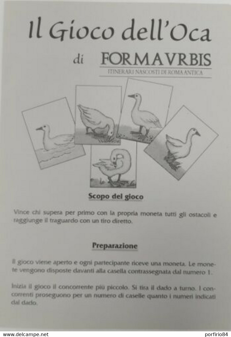 VINTAGE RARO CARTELLONE GIOCO DELL'OCA IN FORMA URBIS ITINERARI ROMA ANTICA - Otros & Sin Clasificación