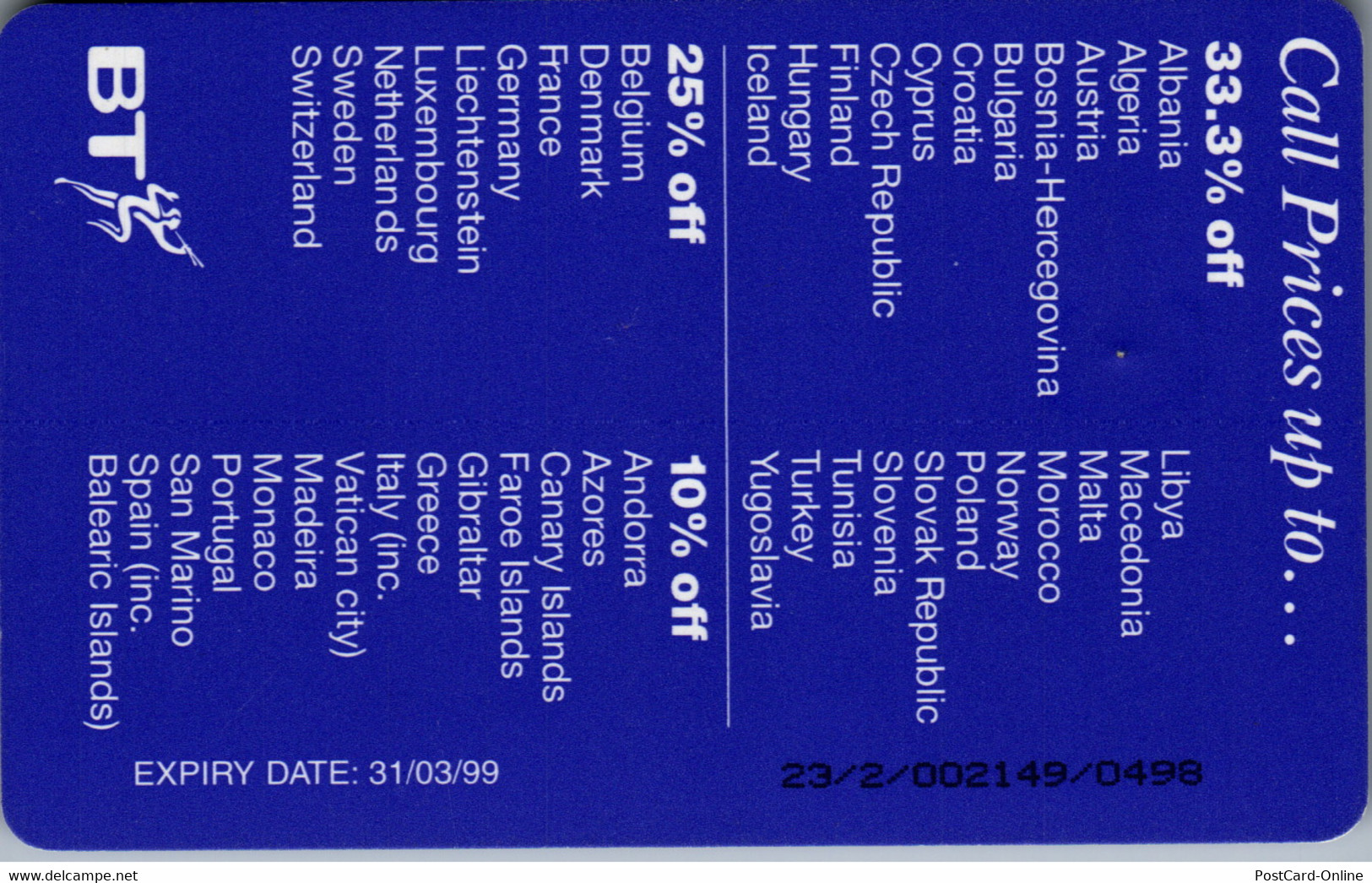 32005 - Großbritannien - BT , Special Edition Phonecard - BT Allgemeine