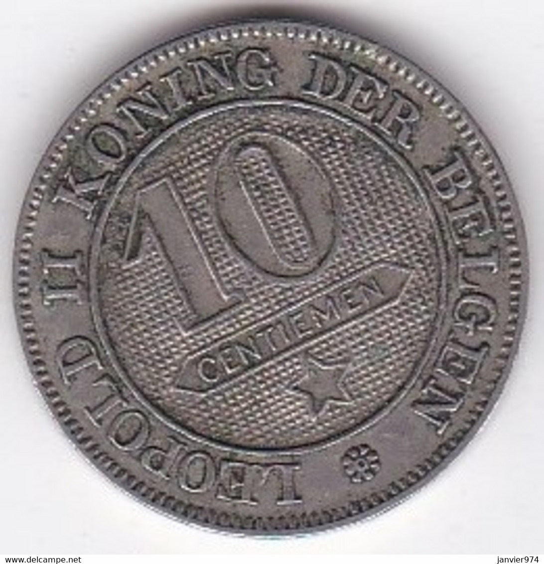 Belgique. 10 Centimes 1898. LEOPOLD II .  Légende Flamand - 10 Cent
