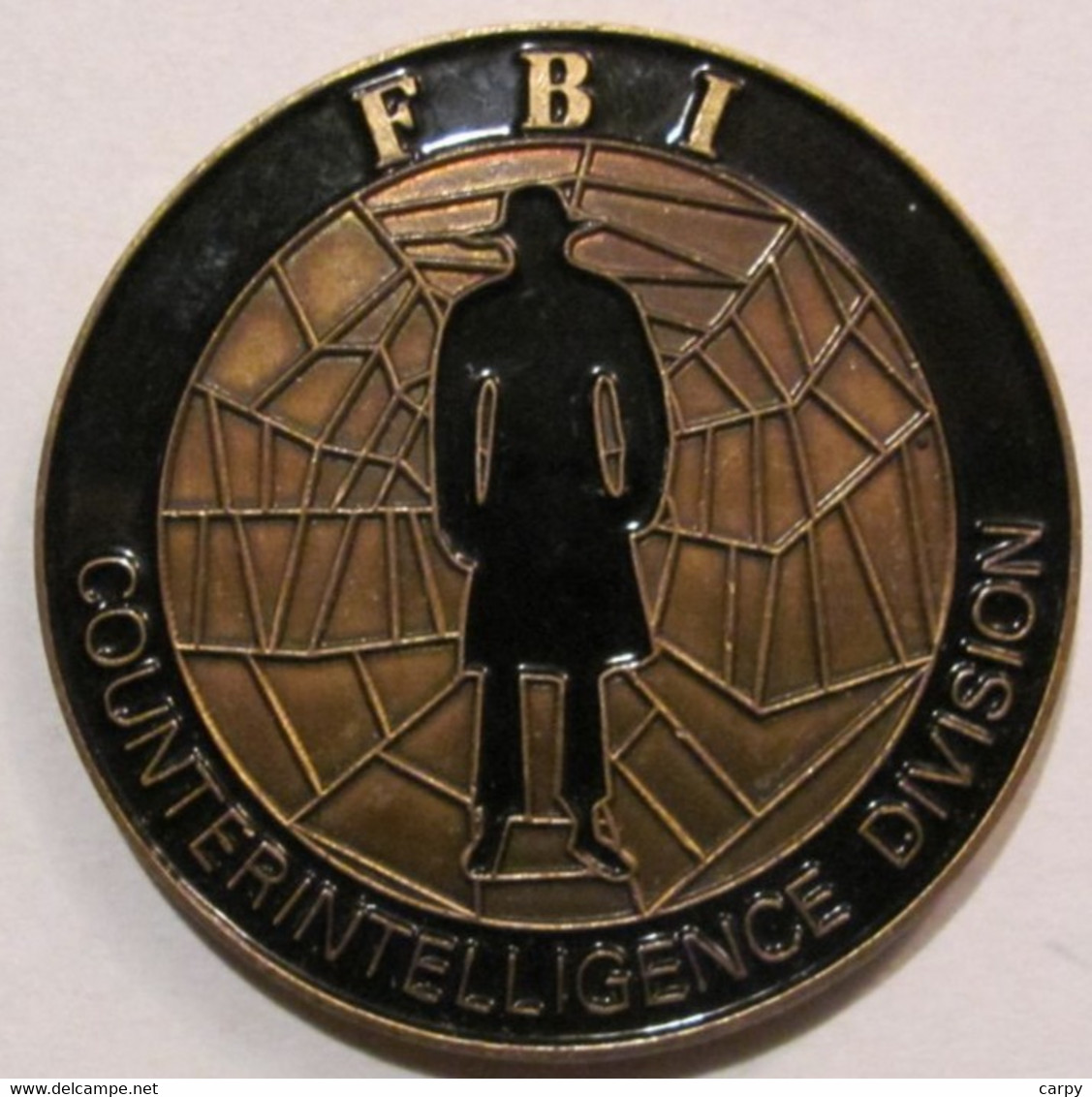 USA "Federal Bureau Of Investigation / FBI" Superb Enamel Medal Or Challenge Coin / D; 45 Mm; 34,50 G / RARE Version - Professionnels/De Société