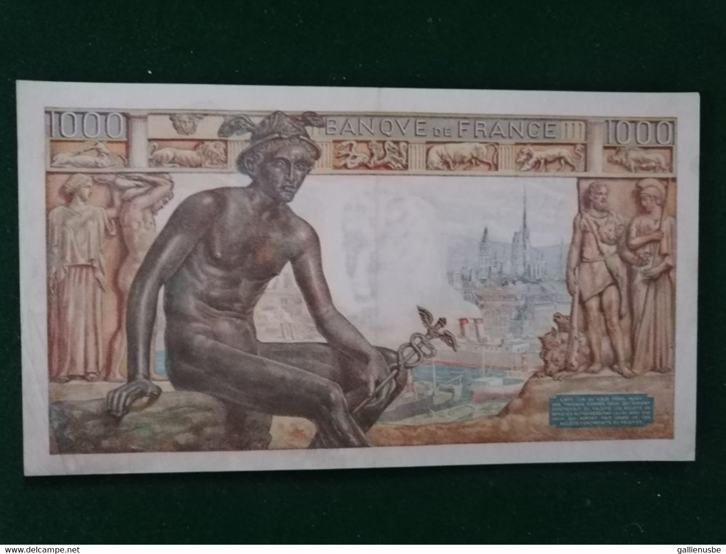 Billet, France,1000 Francs, 1000 F 1945-1950 'Minerve Et Hercule'', 1945, 1945-04-08 - 1000 F - Presque UNC - 1 000 F 1945-1950 ''Minerve Et Hercule''