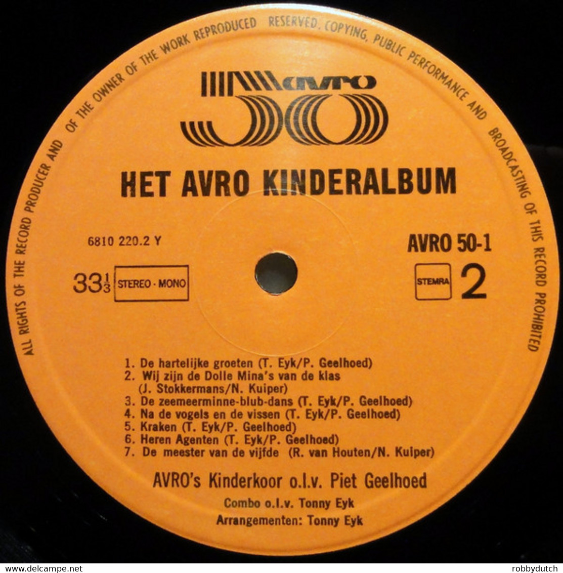 * LP *  HET AVRO KINDERALBUM MET KLEUTERTJE LUISTER EN BIBELE BONS (Holland 1977 EX!!!) - Enfants
