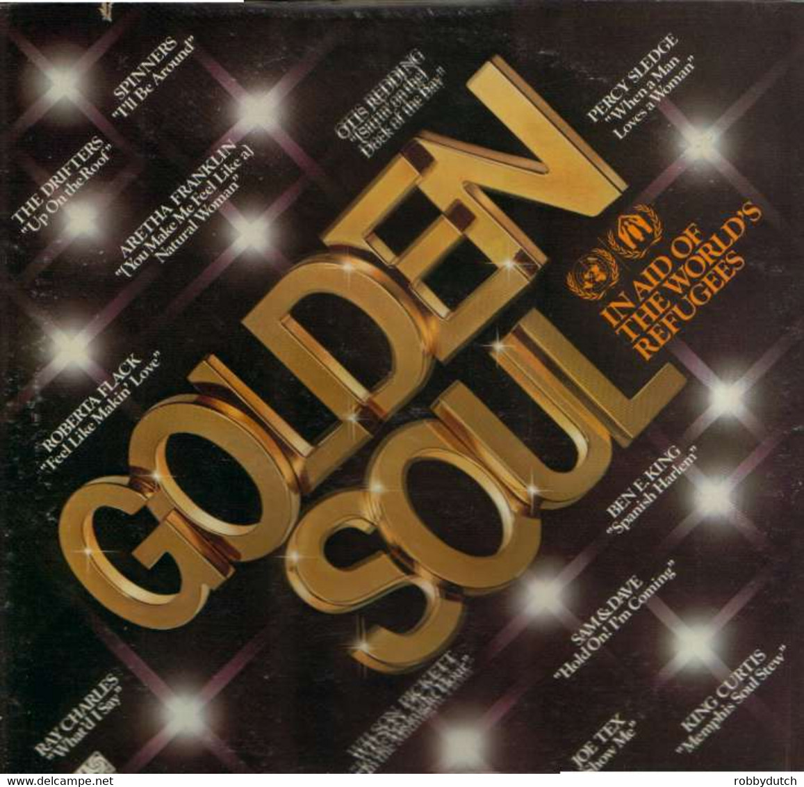 * LP * GOLDEN SOUL - IN AID OF THE WORLD' S REFUGEES - Otis Redding / Ray Charles / King Curtis / Joe Tex A.o. - Compilaties