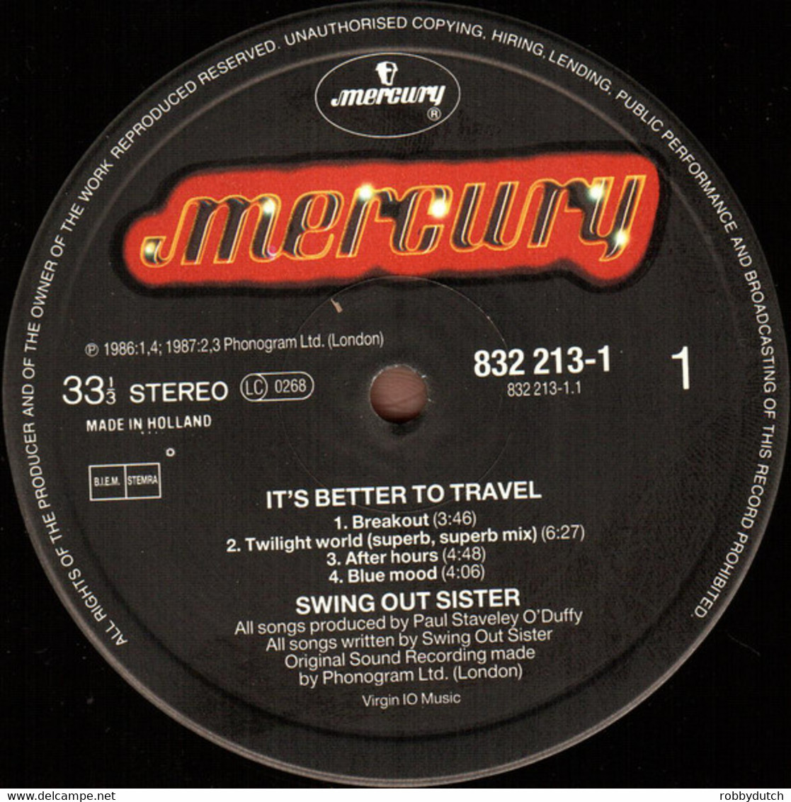 * LP *  SWING OUT SISTER - IT' S BETTER TO TRAVEL (Holland 1987) - Soul - R&B