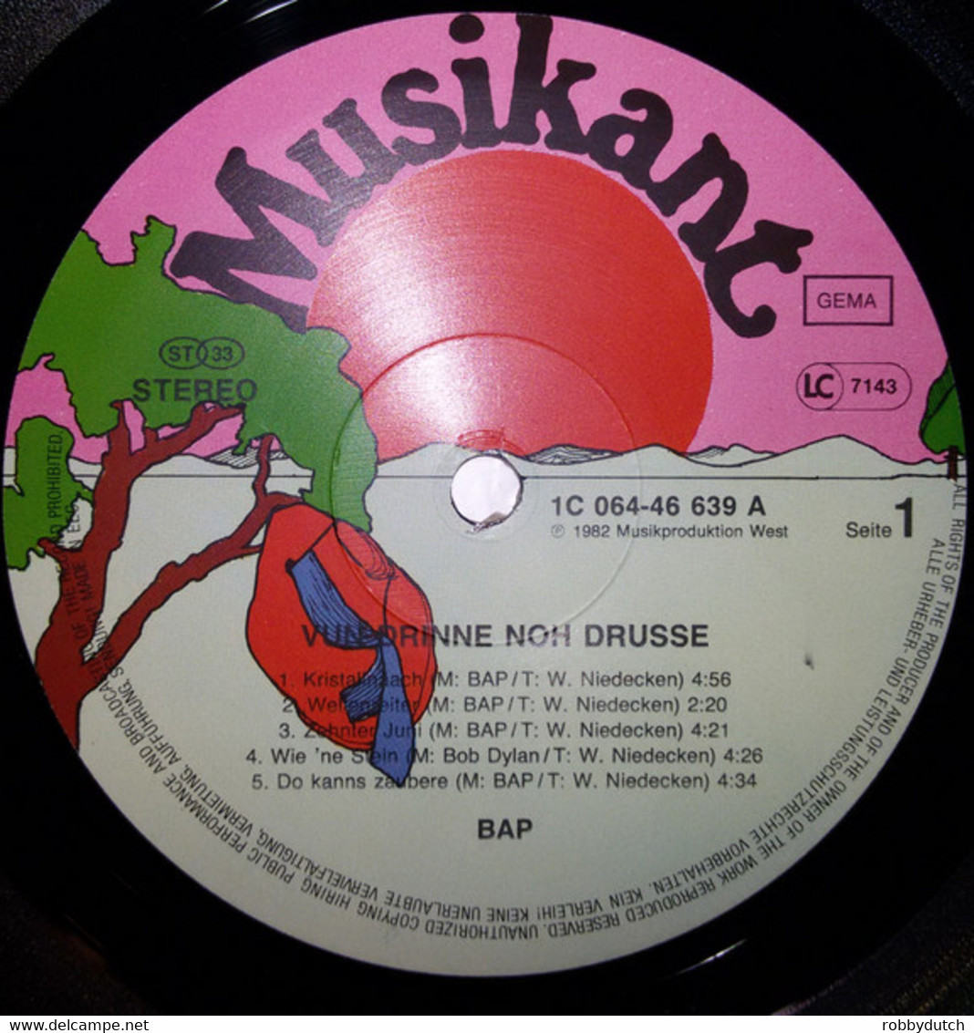 * LP *  BAP - VUN DRINNE NOH DRÜSSE (Germany 1982) - Autres - Musique Allemande