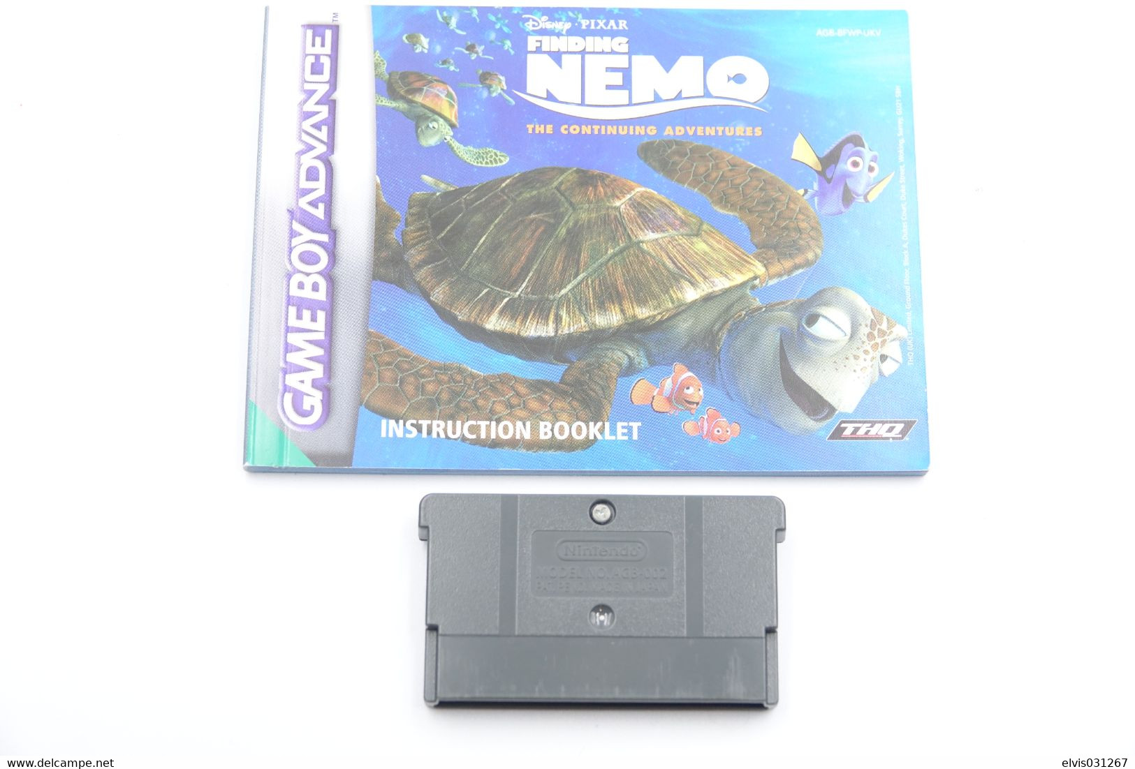 NINTENDO GAMEBOY ADVANCE: FINDING NEMO + THE CONTINUING ADVENTURE BUNDLE + MANUAL - Game Boy Advance