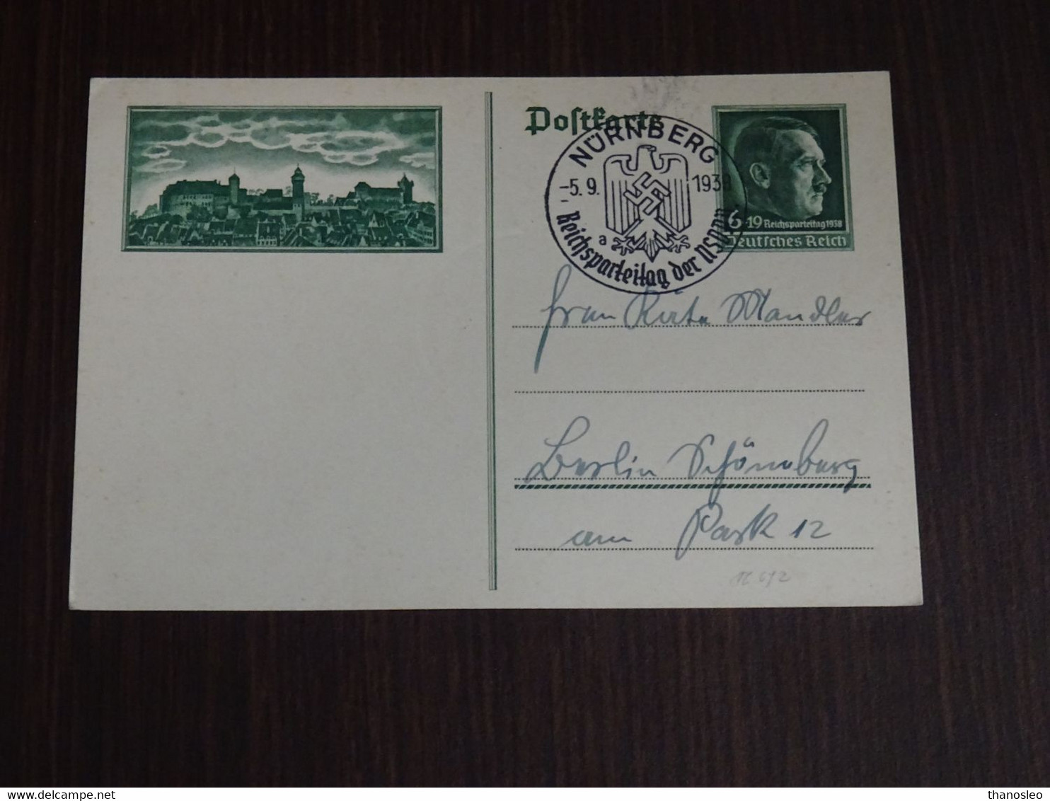 Germany Reich 1938 Nurnberg Postcard VF - Ganzsachen