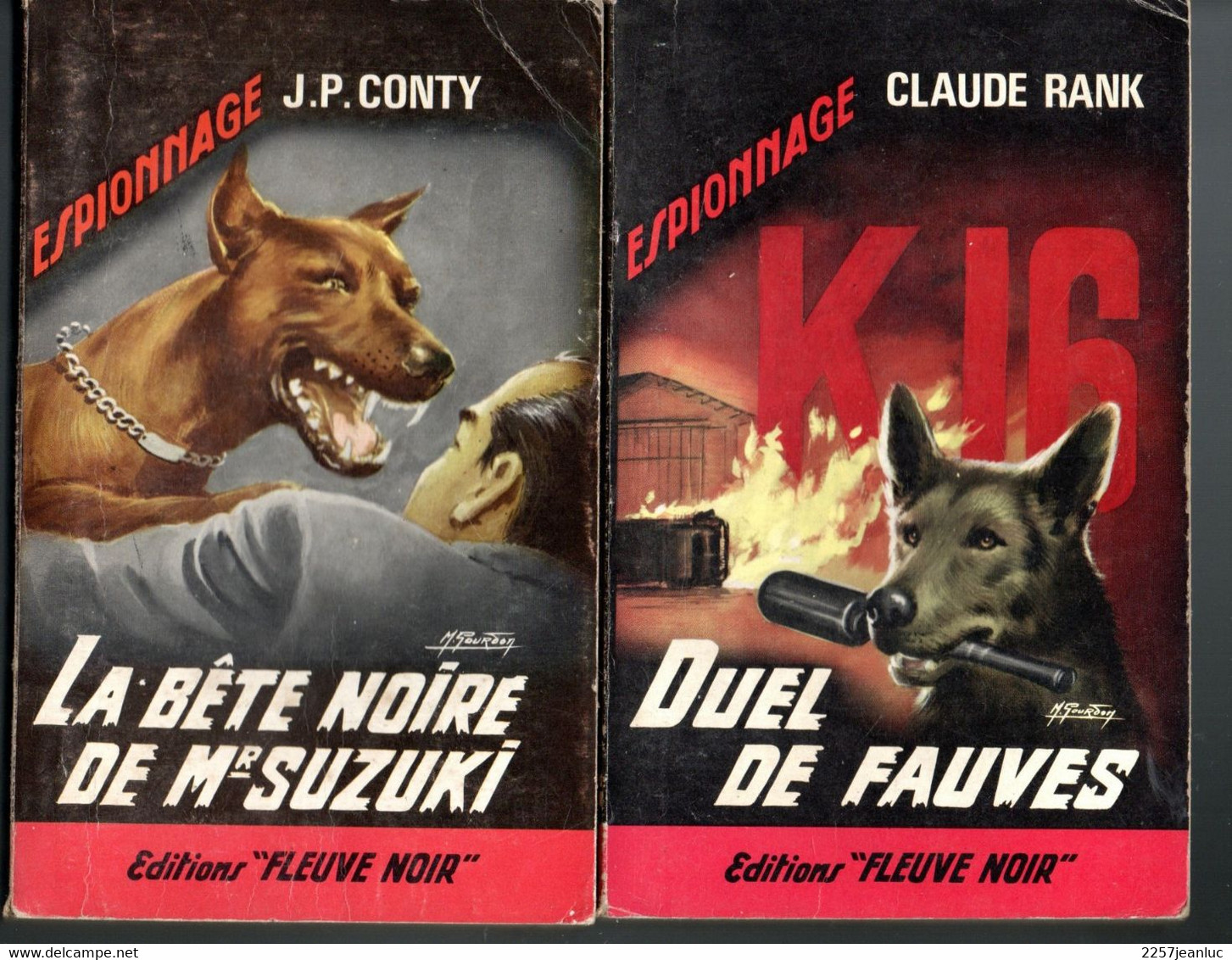 2 Romans Espionnage -  Editions Fleuve Noir  N: 505 Duel De Fauves  Et N: 592 La Bête Noire De Mr Suzuki De  1965/67 - Fleuve Noir