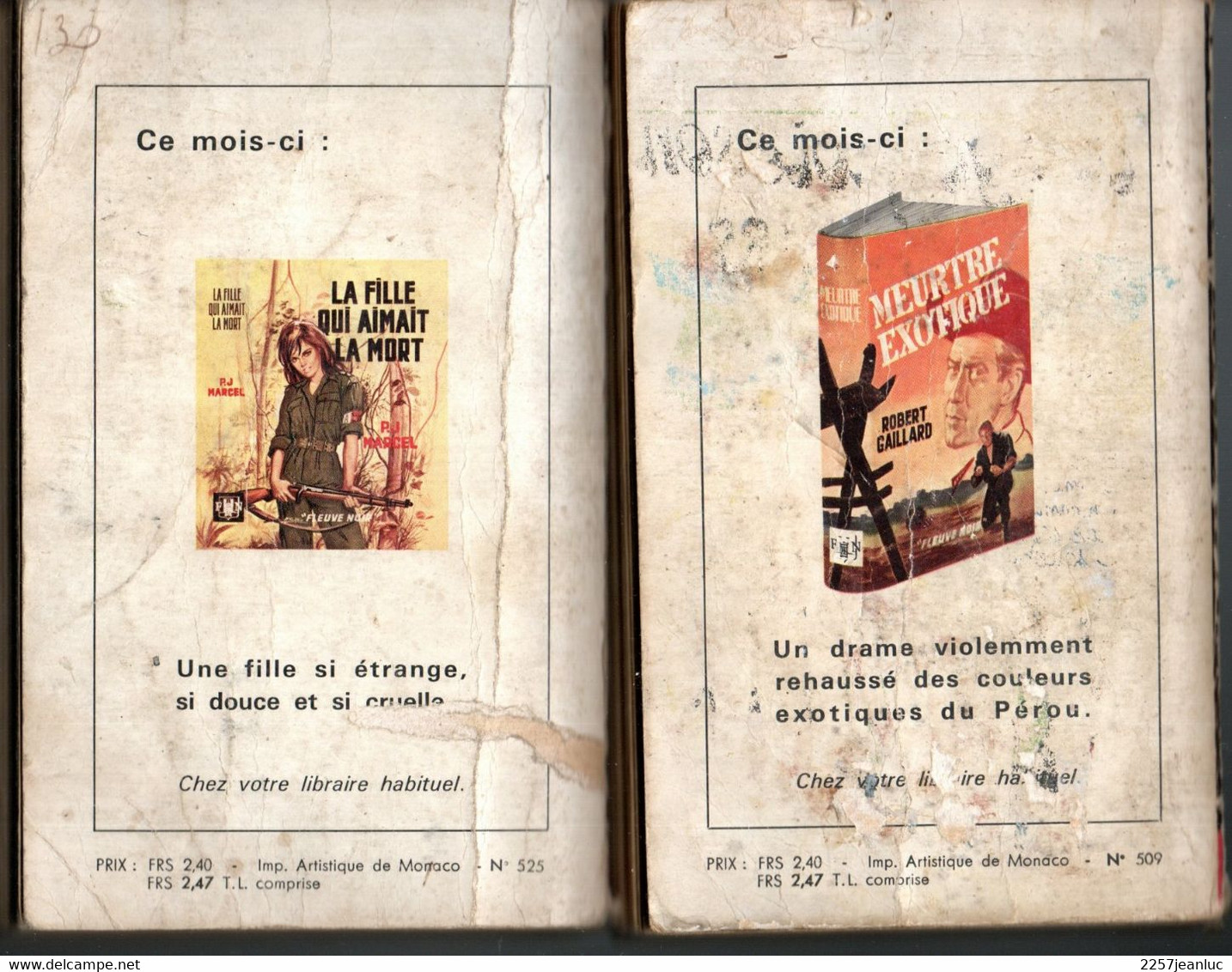 2 Romans Espionnage -  Editions Fleuve Noir  N: 509 Réseau Sous Marine Et N: 525 Les Conjurés D'assouan De 1965/66 - Fleuve Noir