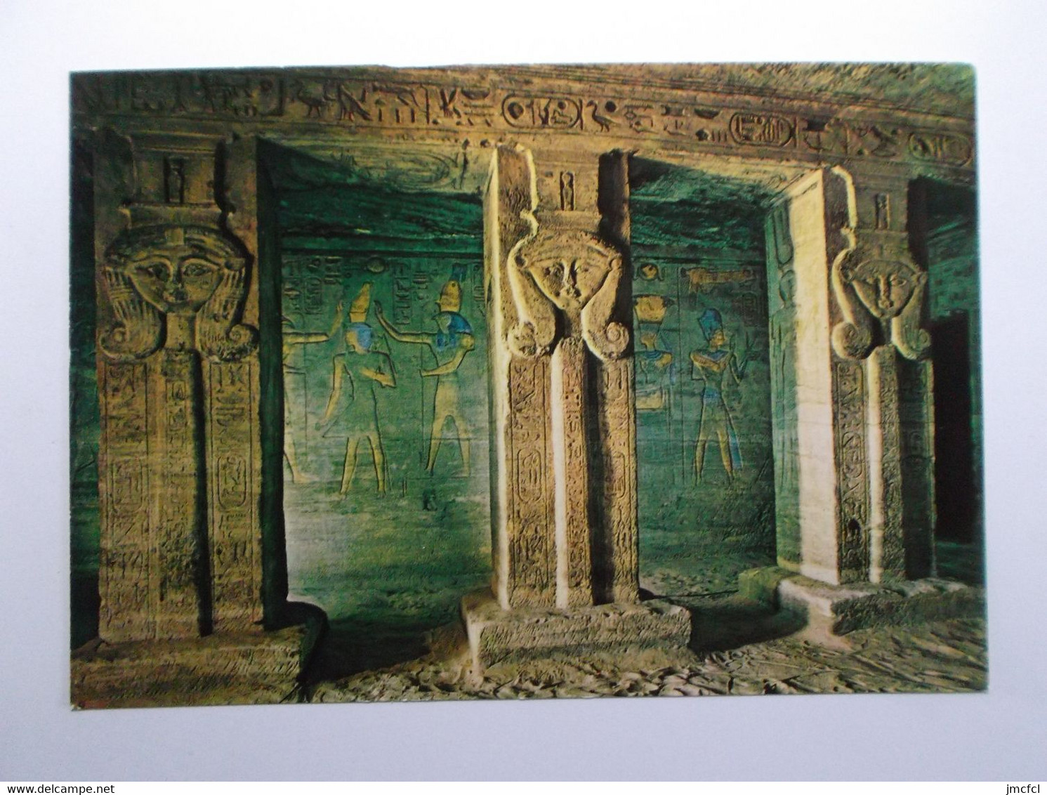 ABU SIMBEL Hathor Pillars In The Small Temple - Abu Simbel Temples