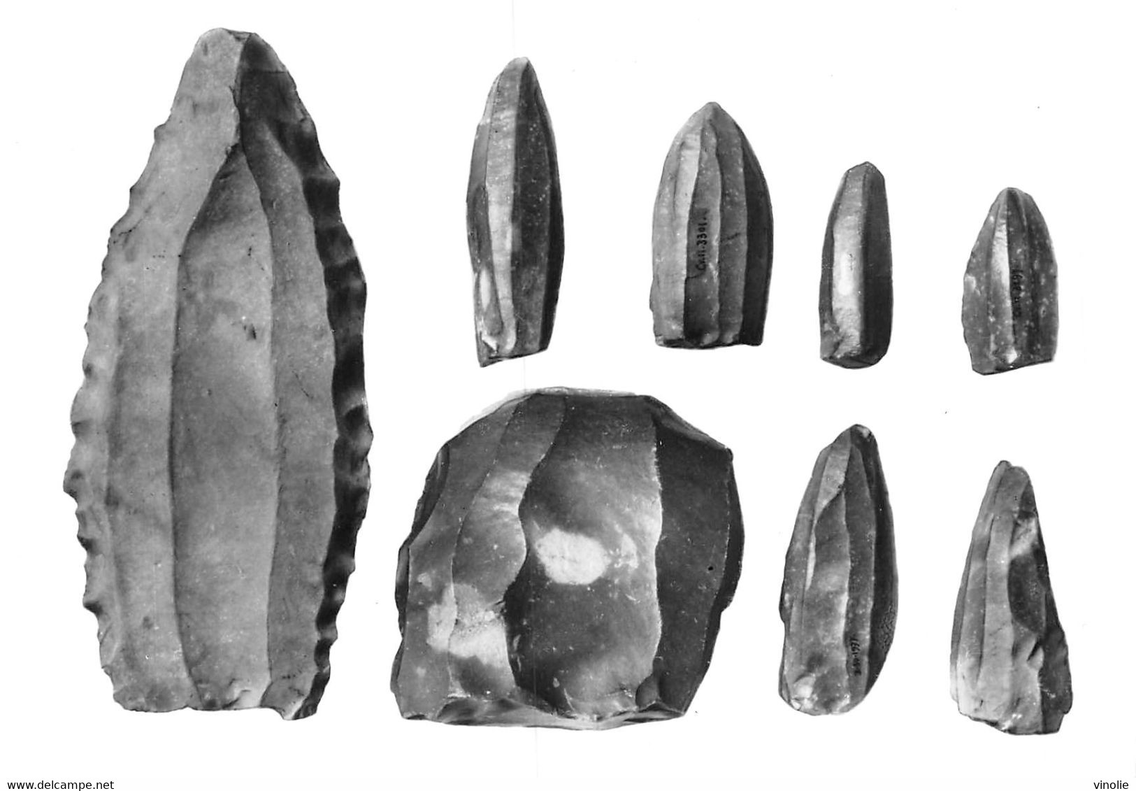 PIE-22-T.PL-2388 :  ARCHEOLOGIE LE GRAND-PRESSIGNY. SILEX TAILLES. NUCLEIS. PREHISTOIRE - Dolmen & Menhirs