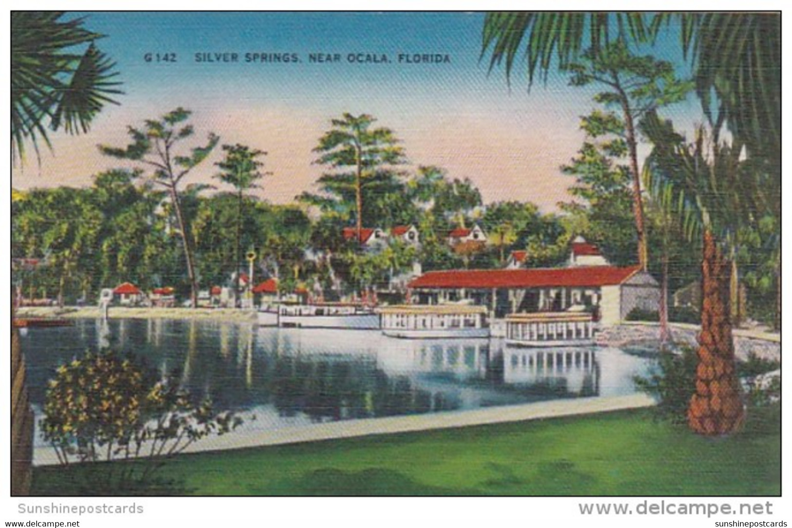 Florida Silver Springs Boat Docks And Glass Bottom Boats - Silver Springs