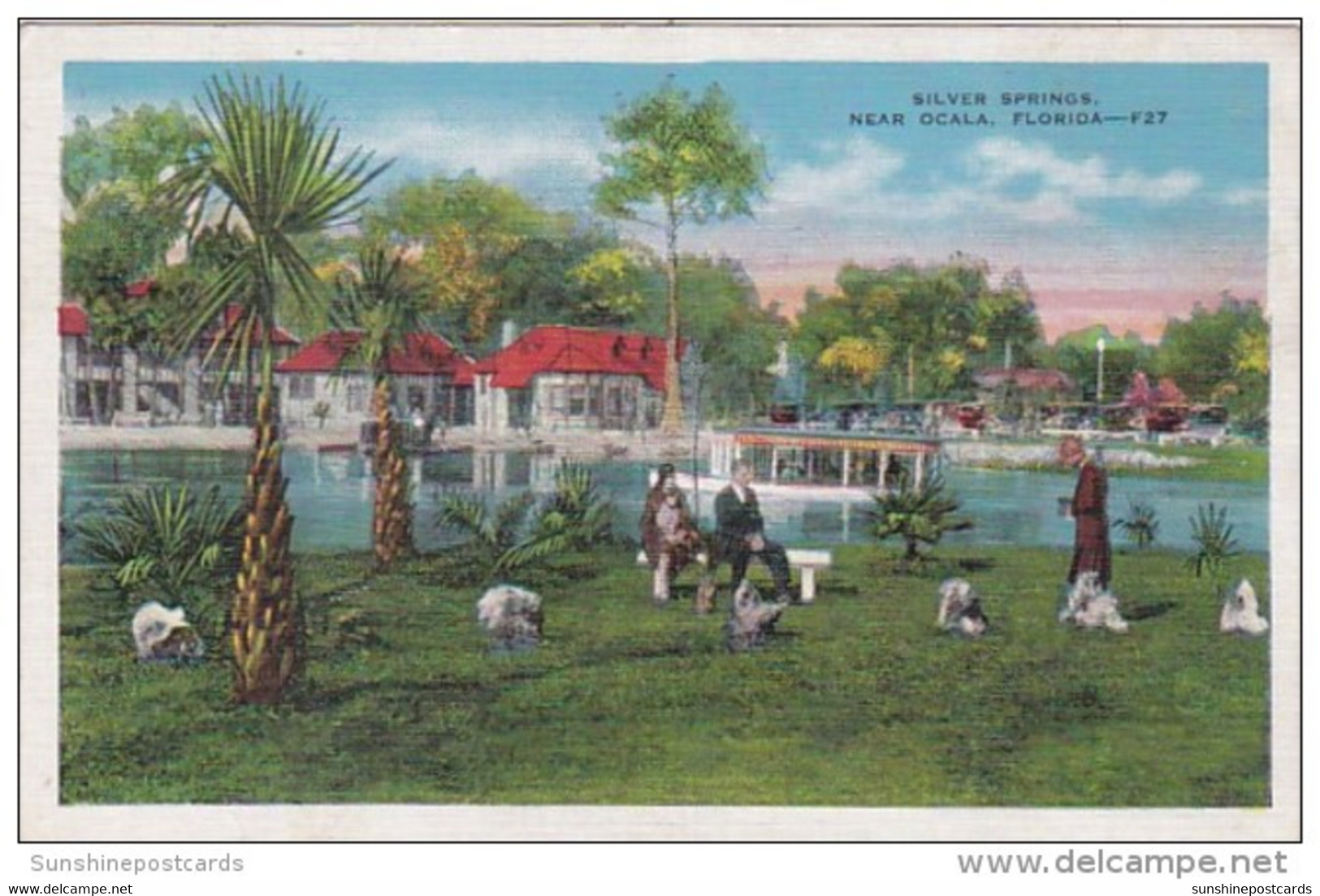 Florida Silver Springs Scene Along River 1940 - Silver Springs