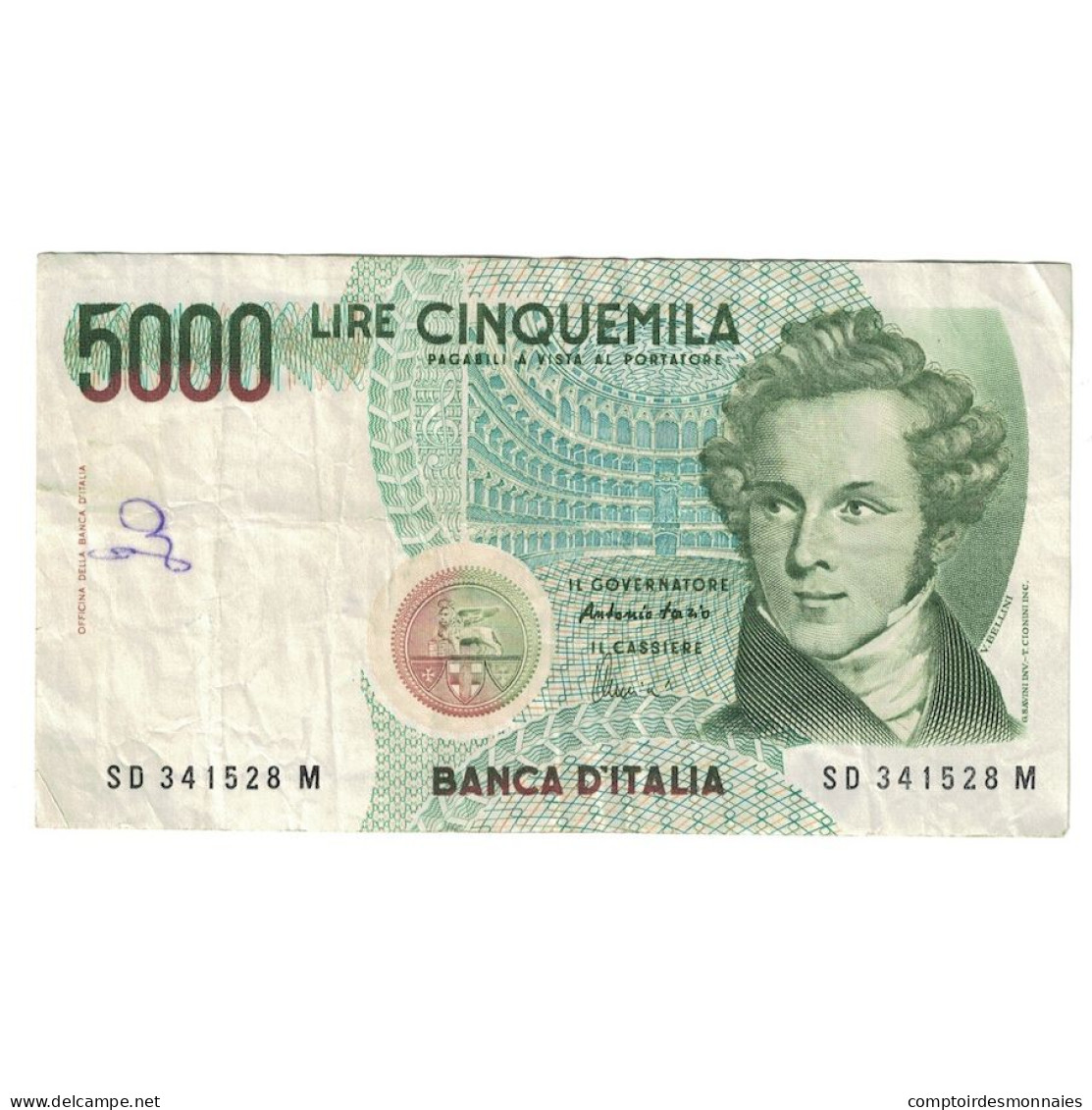 Billet, Italie, 5000 Lire, 1985, 1985-01-04, KM:111c, TB+ - 5.000 Lire