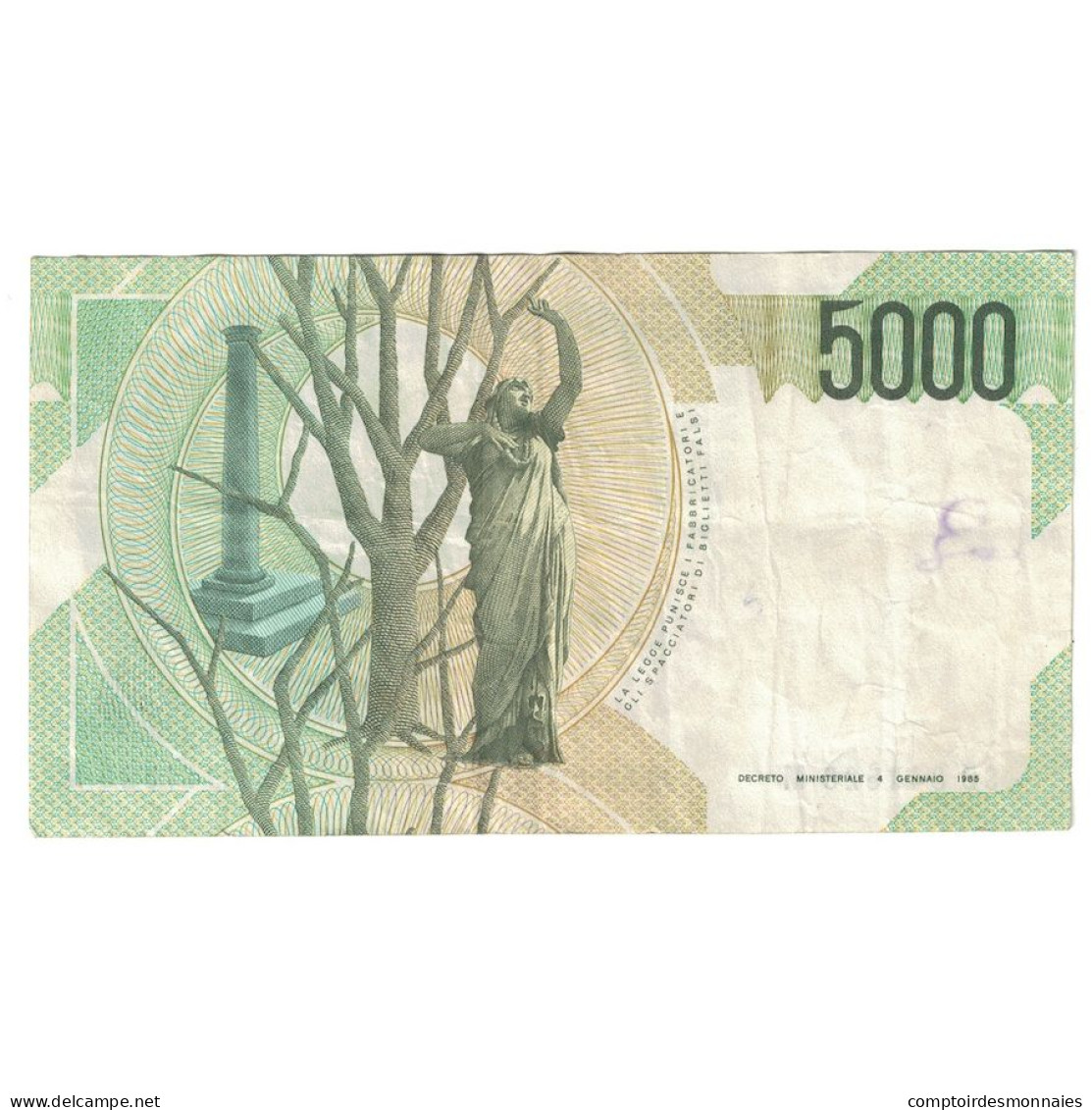 Billet, Italie, 5000 Lire, 1985, 1985-01-04, KM:111c, TB+ - 5000 Liras