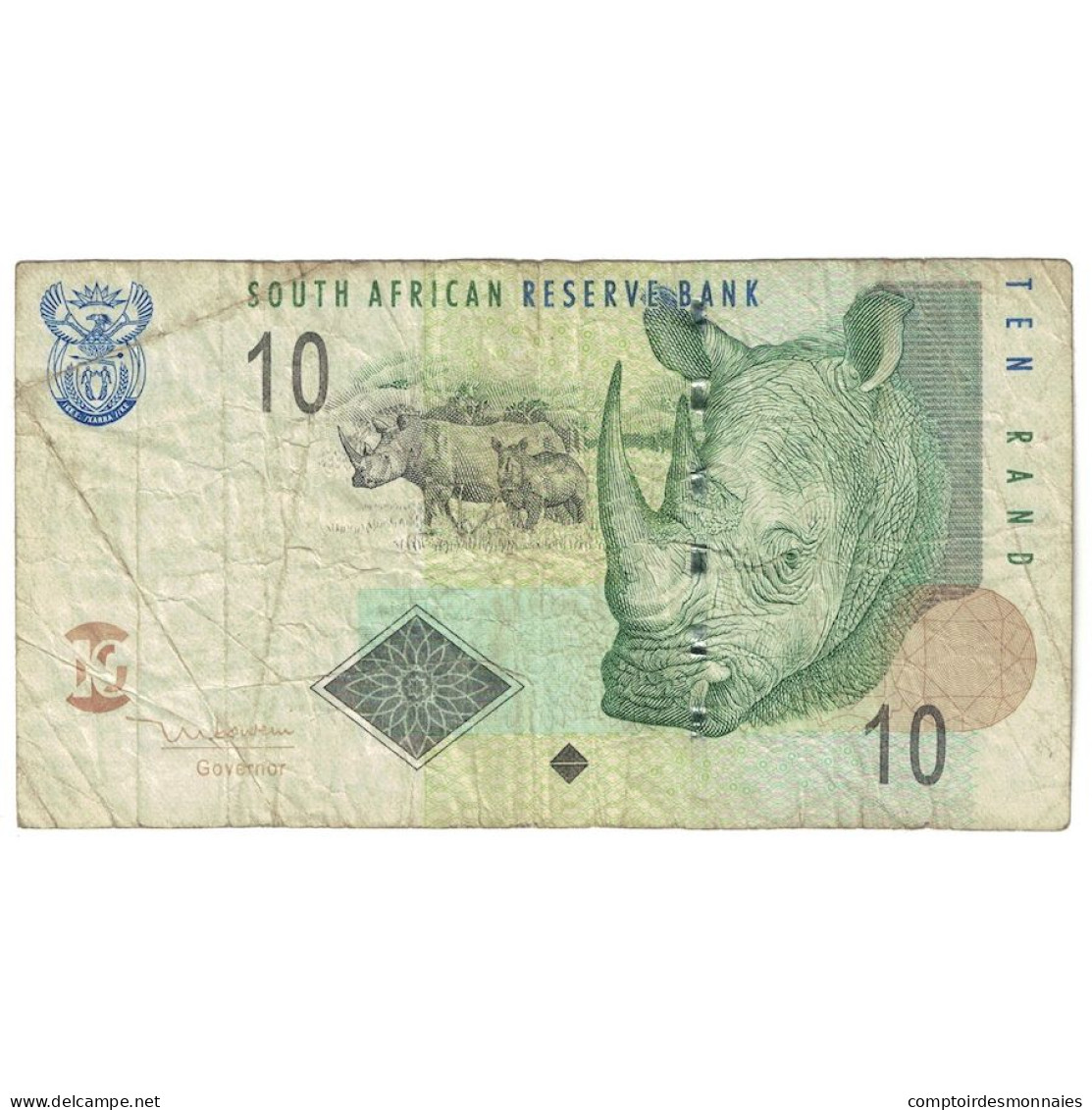 Billet, Afrique Du Sud, 10 Rand, 1999, KM:123b, B - Afrique Du Sud