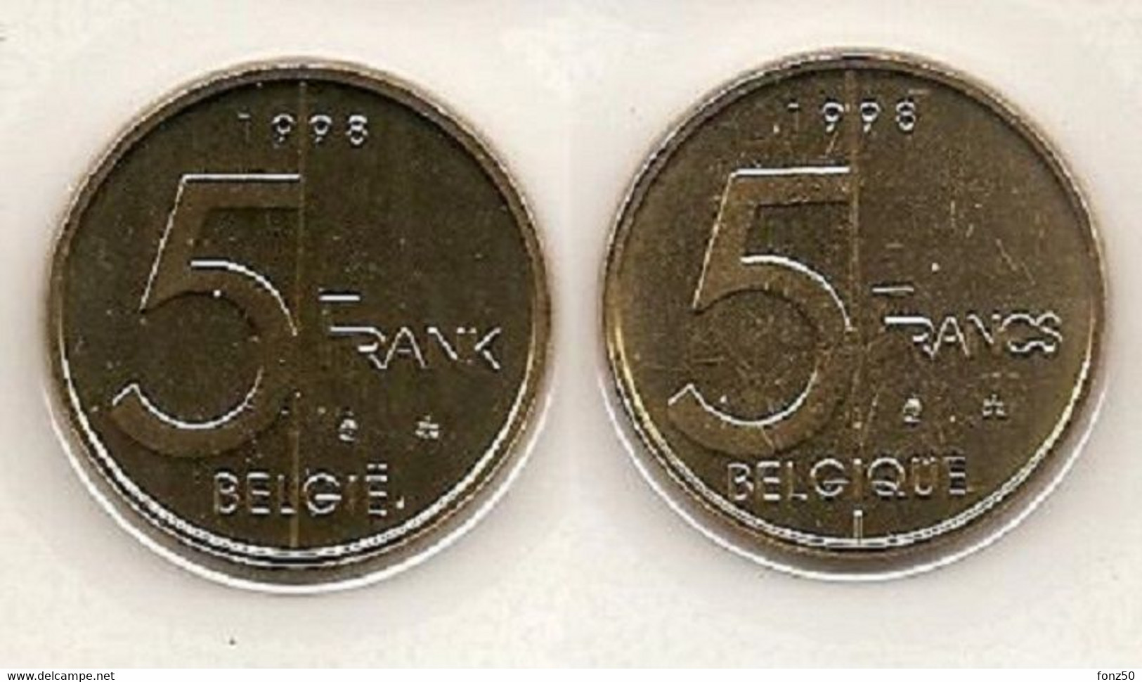 5 Frank 1998 Frans+vlaams * Uit Muntenset * FDC - 5 Francs