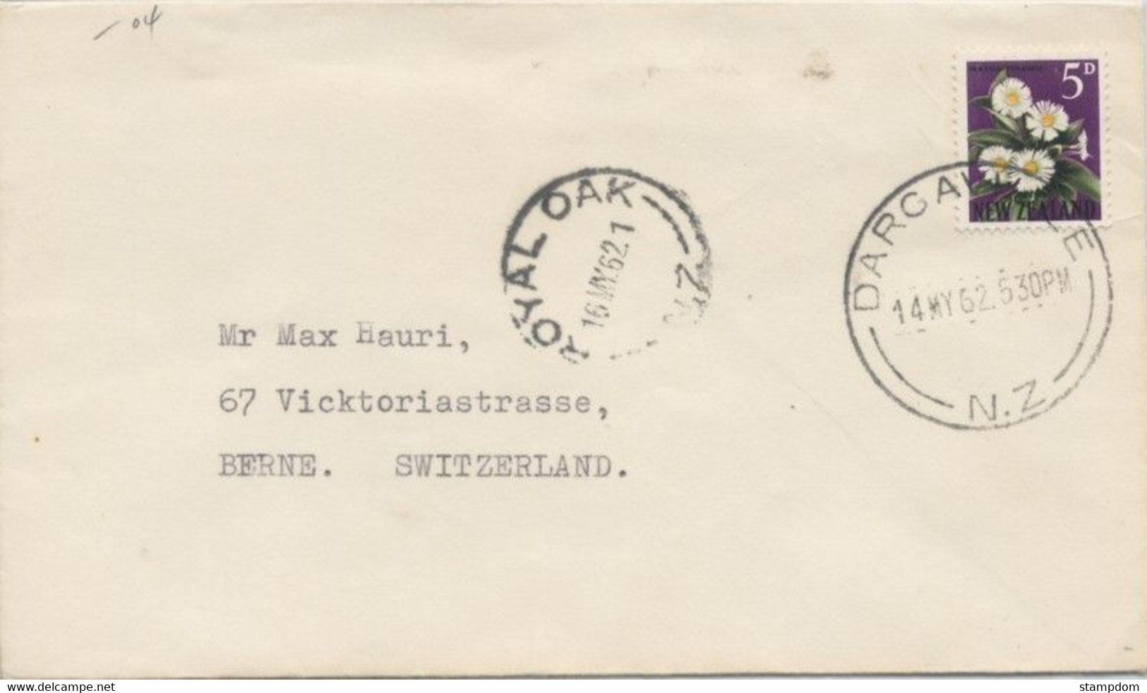 NEW ZEALAND 1962 COVER To Switzerland @D1663 - Briefe U. Dokumente