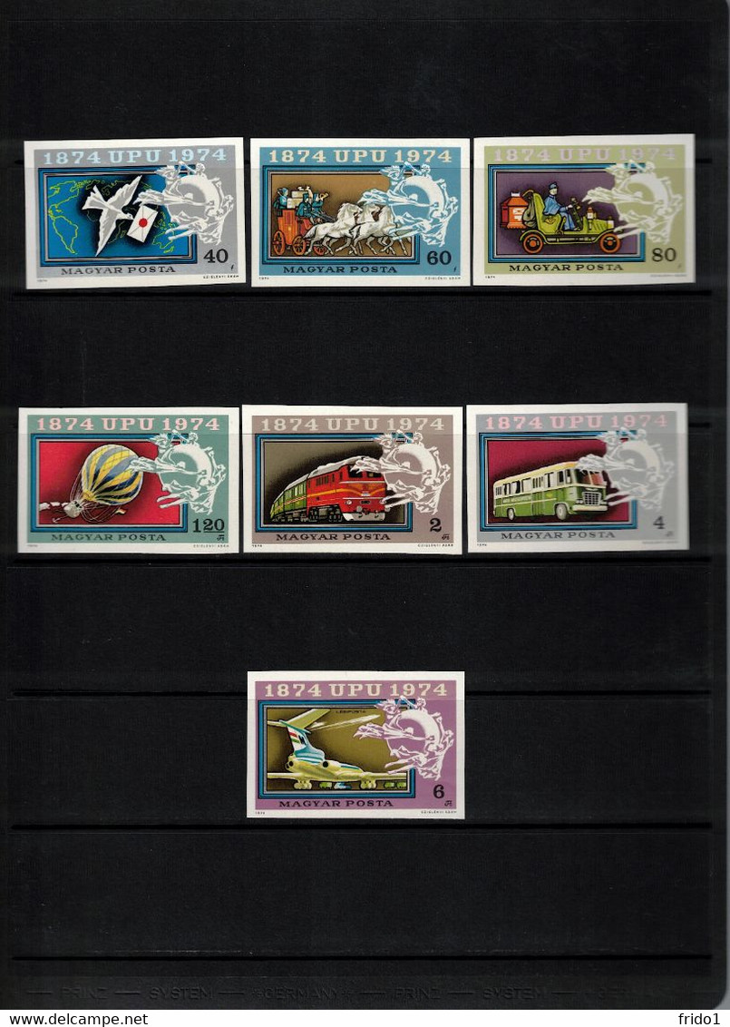 Hungary 1974 Centenary Of UPU Set Imperforated Set Postfrisch / MNH - UPU (Union Postale Universelle)