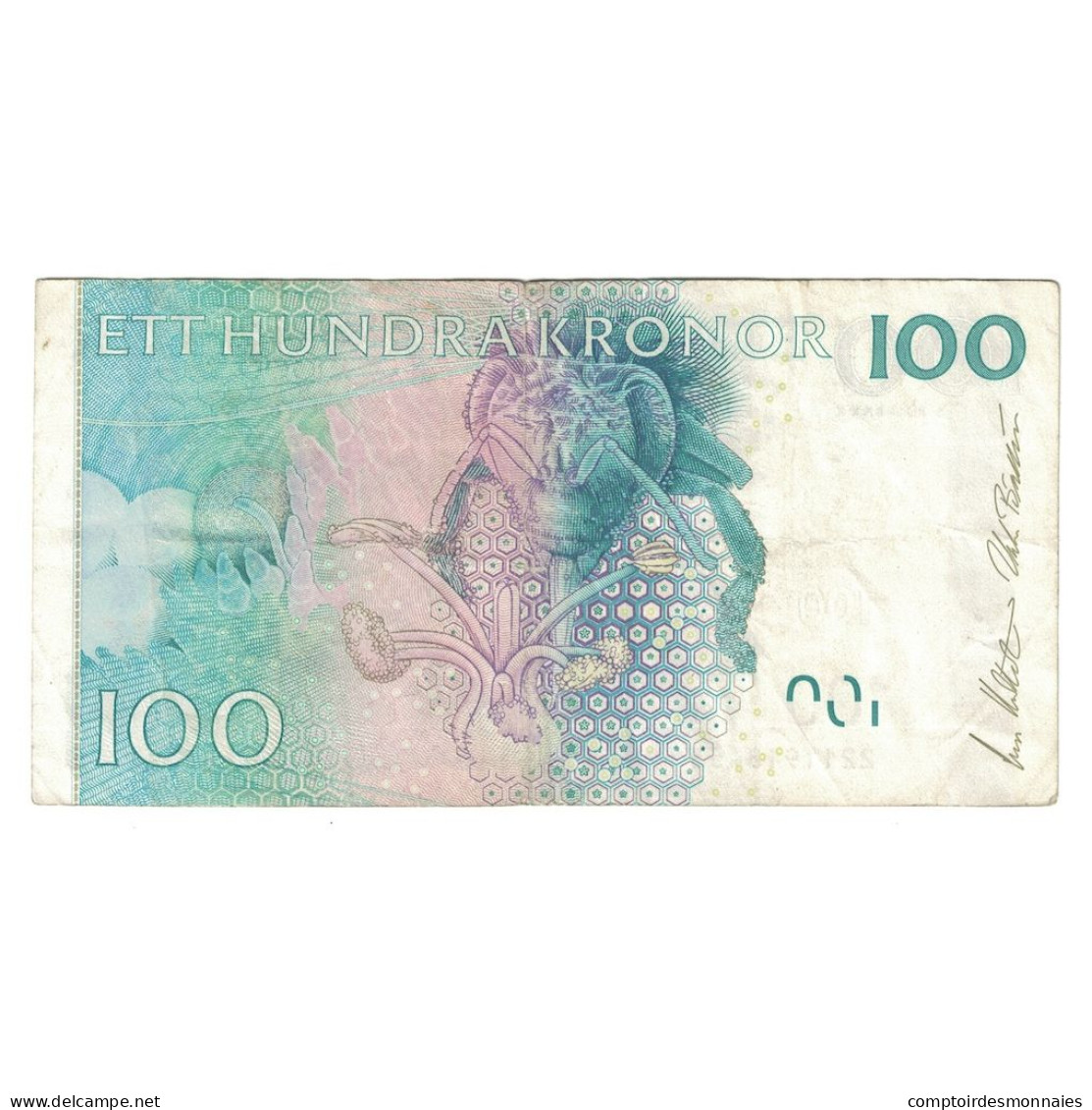 Billet, Suède, 100 Kronor, 2001, KM:65a, TTB - Svezia