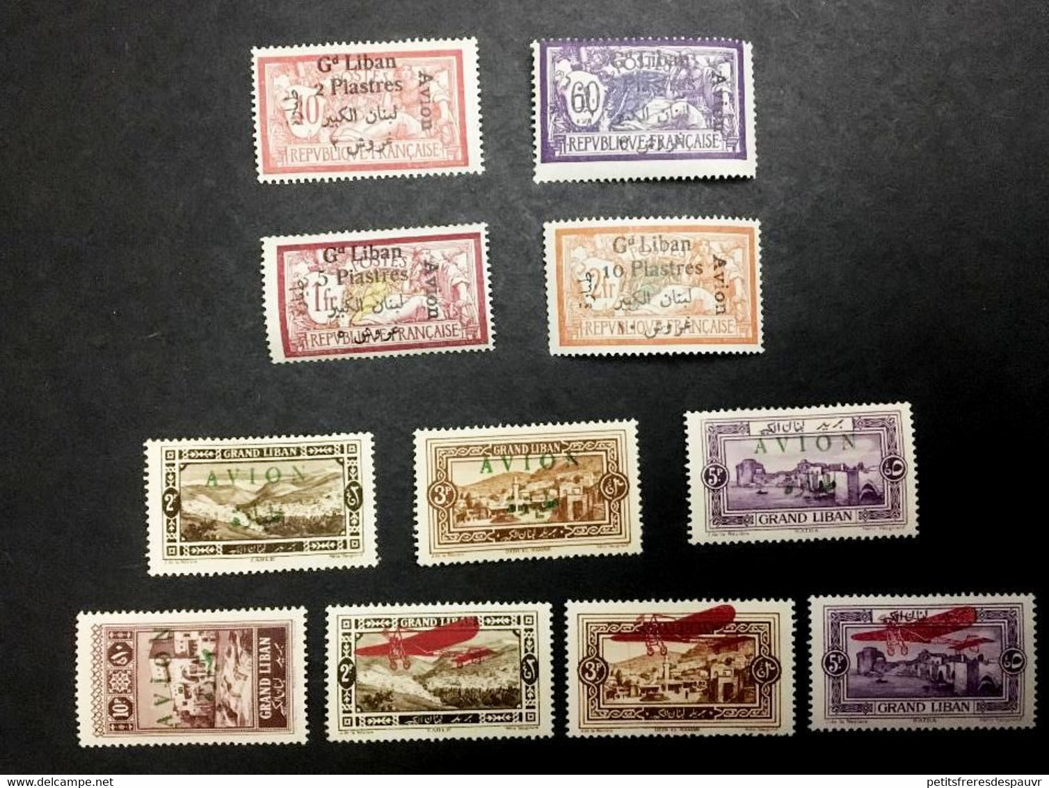 GRAND LIBAN YT PA 5 à 15 (11 Valeurs) - Neufs Avec Charnière MH * - Cote 110E - Airmail