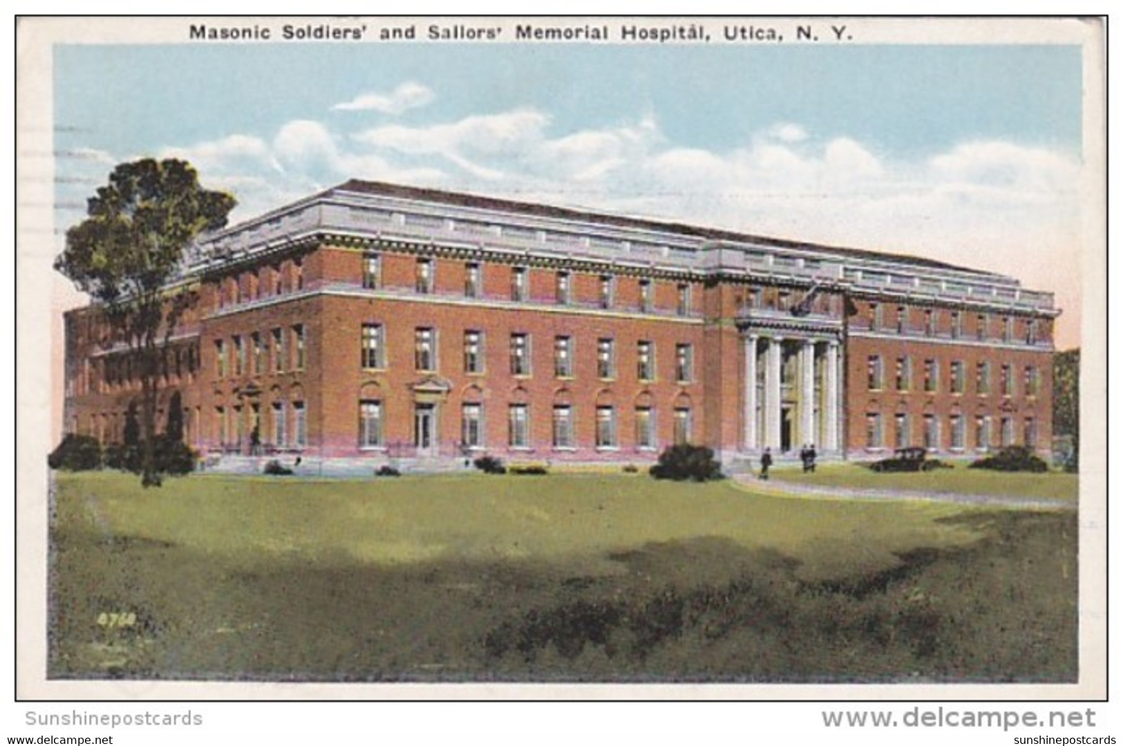 New York Utica Masonic Soldiers' And Sailors' Memorial Hospital 1921 - Utica