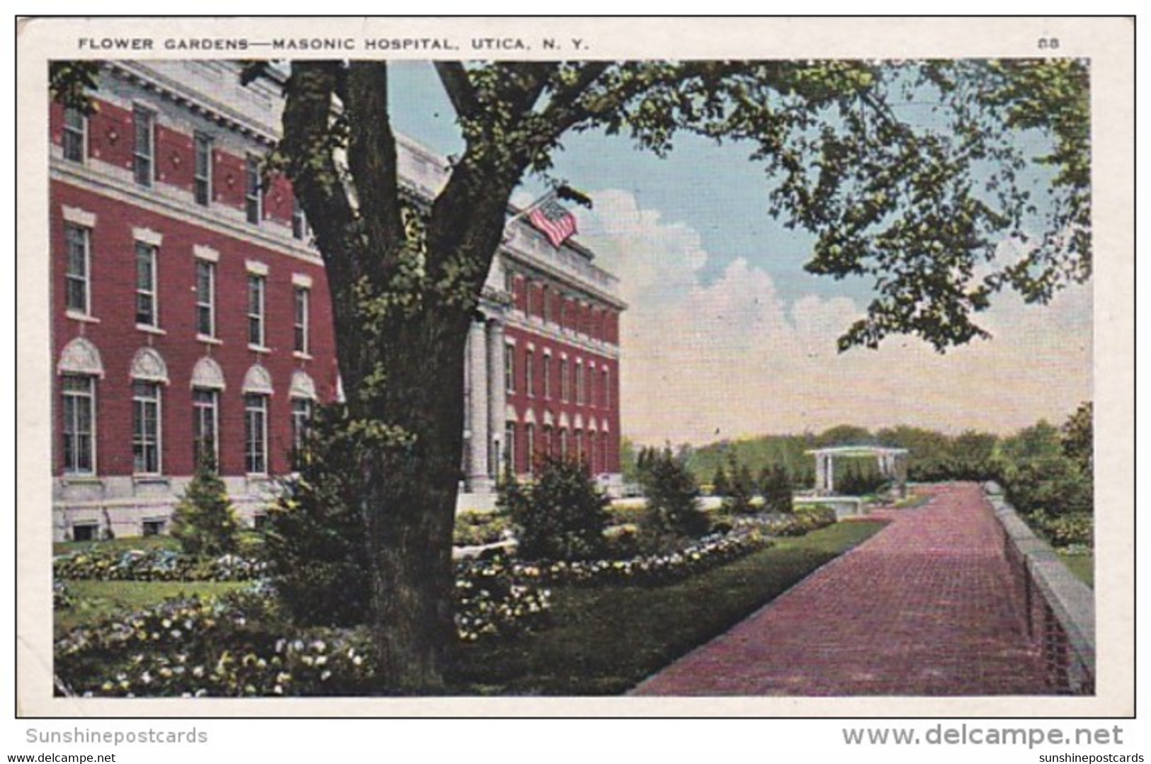 New York Utica Masonic Hospital Flower Gardens - Utica