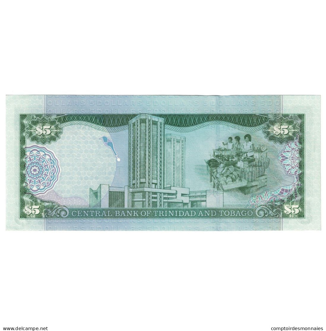 Billet, Trinité-et-Tobago, 5 Dollars, Undated (1977), KM:31a, NEUF - Trinité & Tobago