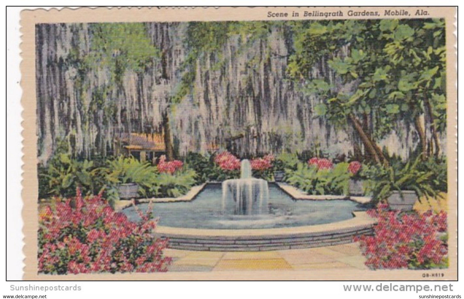 Alabama Mobile Scene In Bellingrath Gardens Curteich - Mobile
