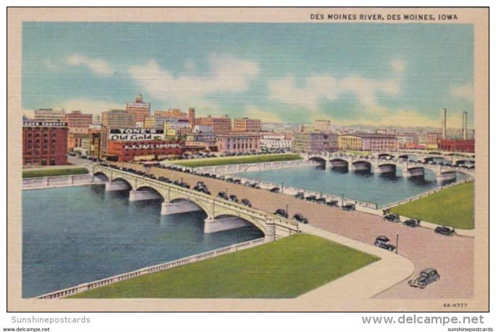 Iowa Des Moines View Of Des Moines River 1942 - Des Moines