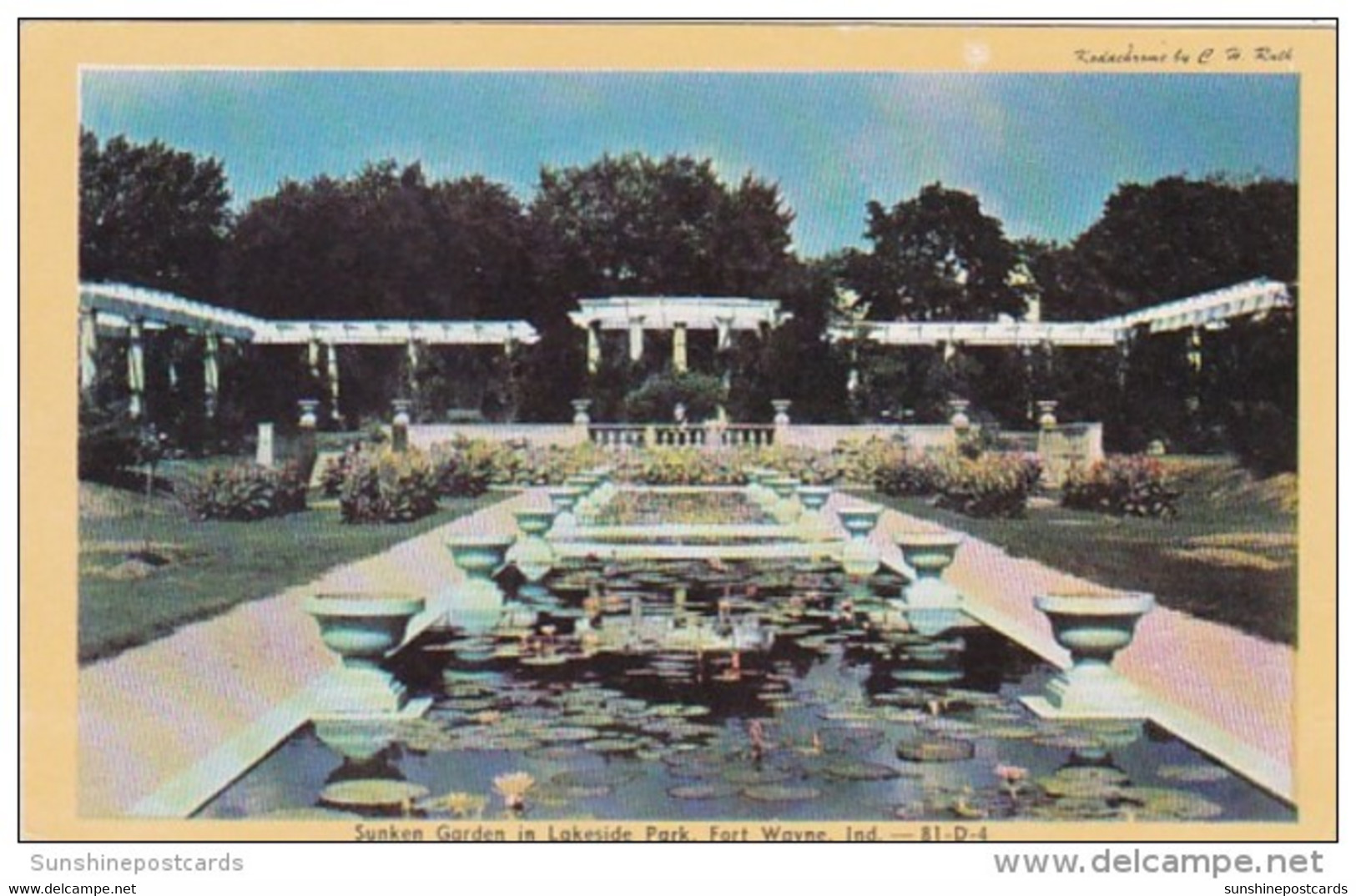 Indiana Fort Wayne Sunken Garden In Lakeside Park Dexter Press - Fort Wayne