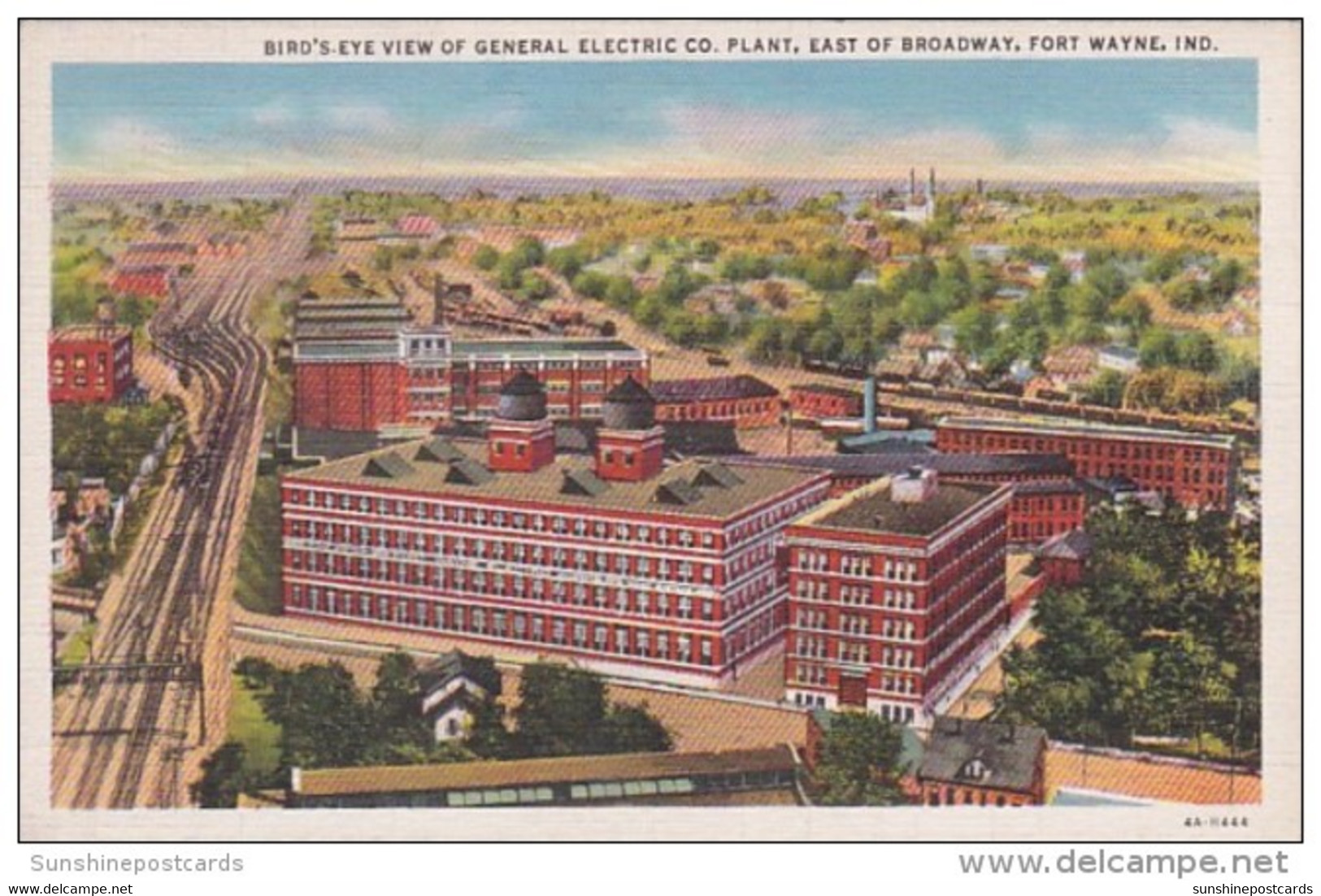 Indiana Fort Wayne Birds Eye View Of General Electric Company Plant Curteich - Fort Wayne