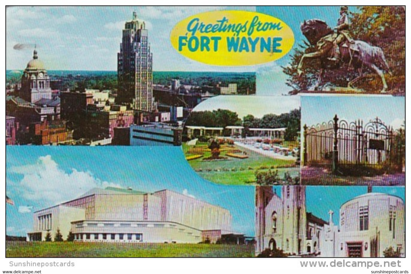 Indiana Fort Wayne Greetings With Multiple Views 1962 - Fort Wayne