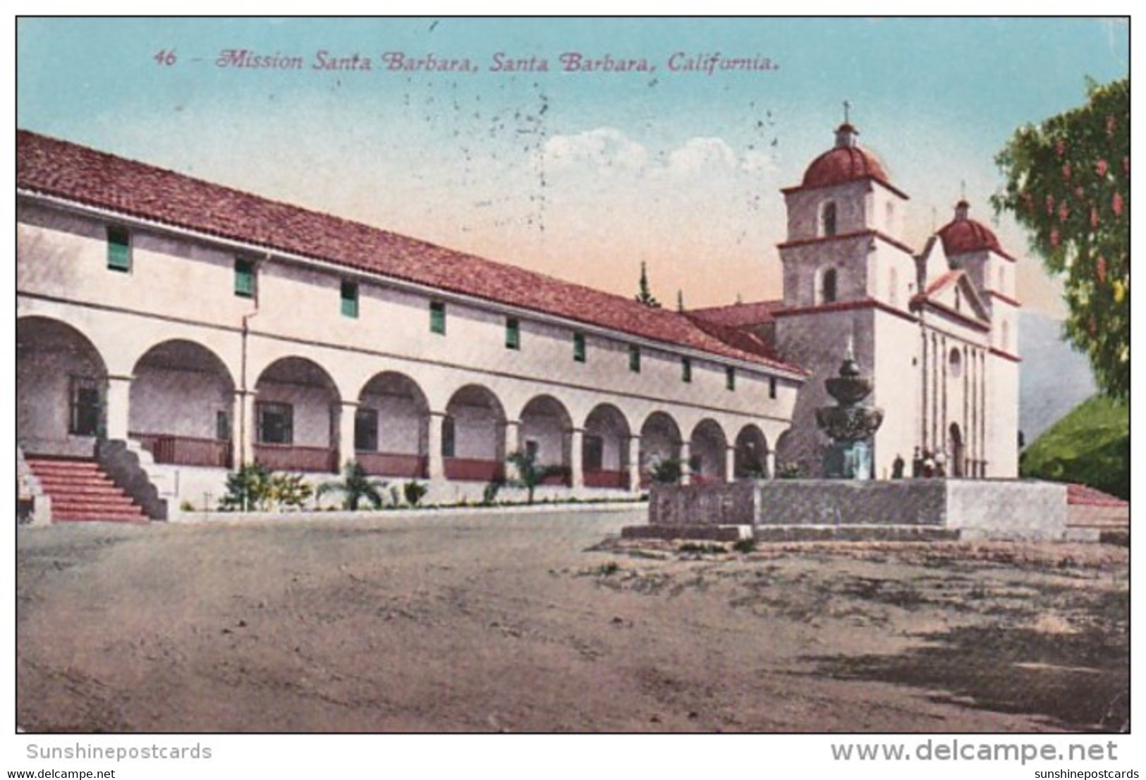 California Santa Barbara Mission Santa Barbara 1912 - Santa Barbara