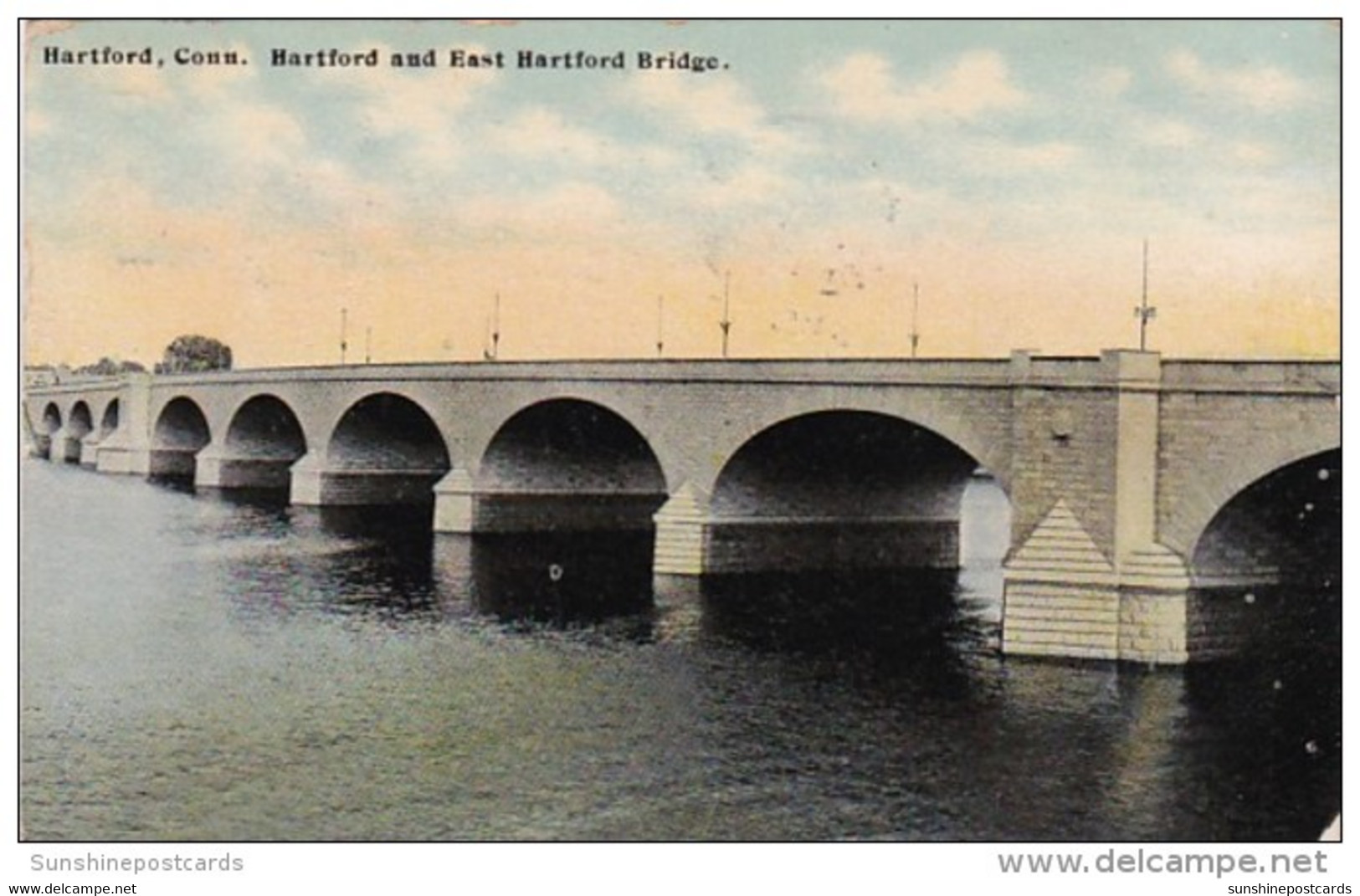 Connecticut  Hartford And East Hartford Bridge 1910 - Hartford