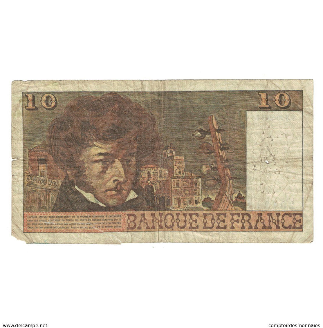 France, 10 Francs, Berlioz, 1974, F.85, AB, Fayette:63.7a, KM:150a - 10 F 1972-1978 ''Berlioz''