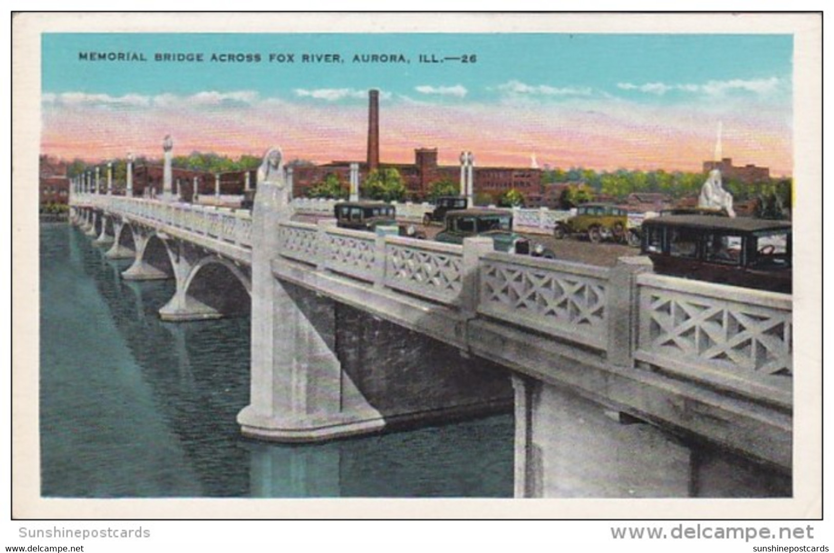 Illinois Aurora Memorial Bridge Across Fox River - Aurora (Ilinois)